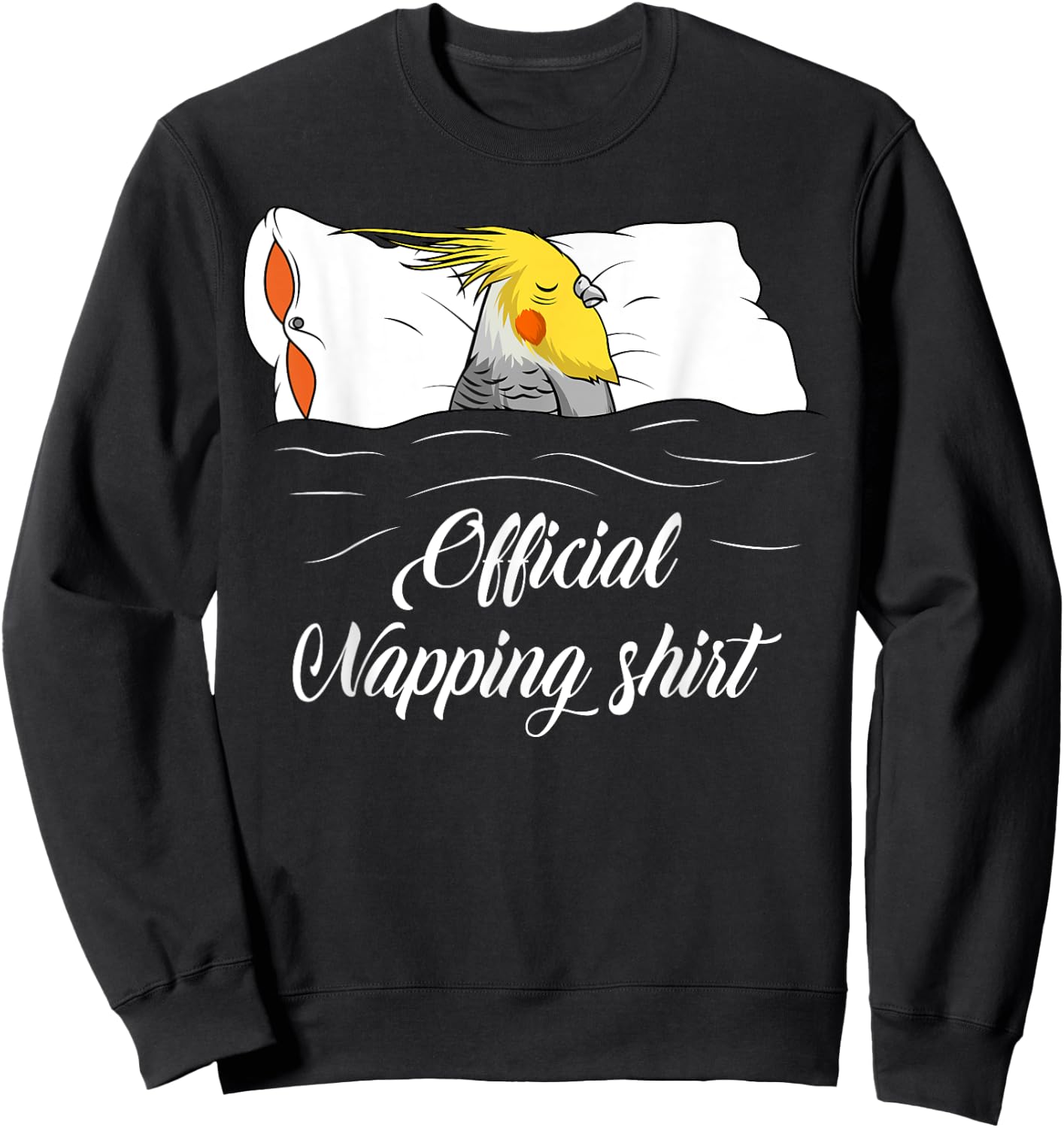 Sleeping Cockatiel Pyjamas Parrot Lover Official Napping Sweatshirt - Sweatshirt | Black