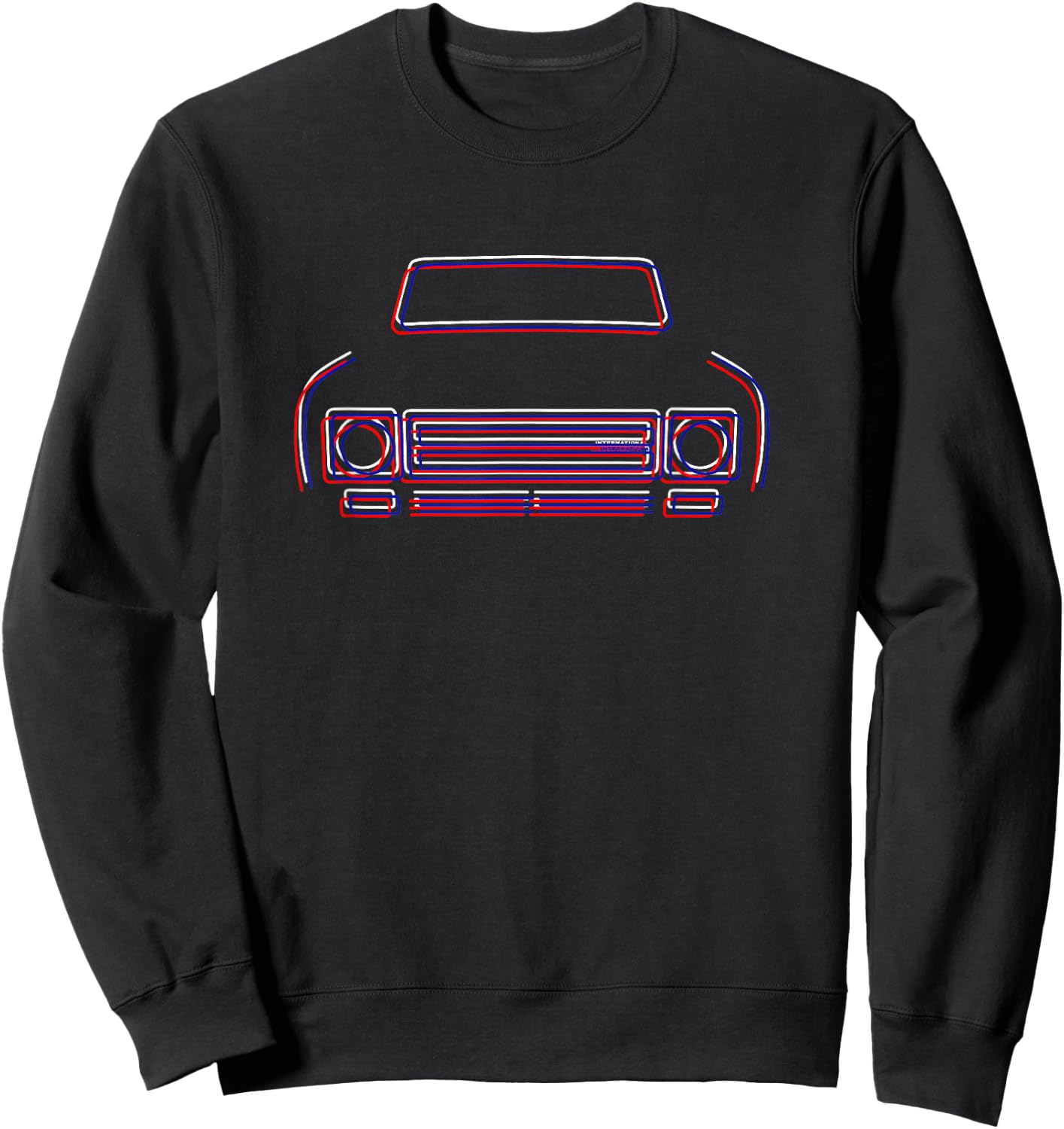 International Harvester Scout II red white blue outline Sweatshirt - Sweatshirt | Black