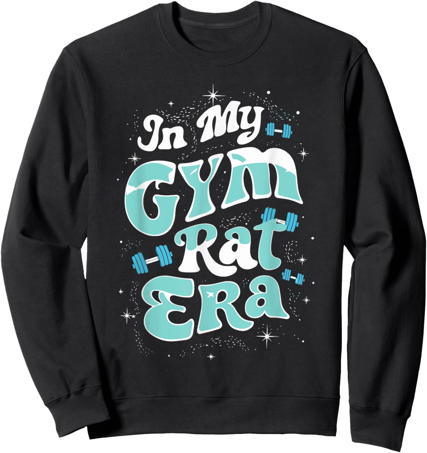 In My Gym Rat Era Groovy Fitness Bodybuilding Workout Sweatshirt - Sweatshirt | Black