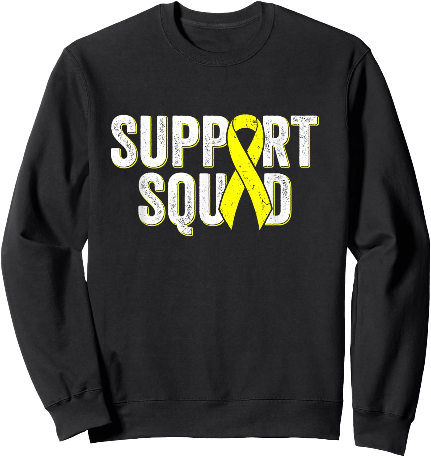 Endometriosis Awareness - Support Squad Endo Support Ribbon Sweatshirt - Sweatshirt | Black
