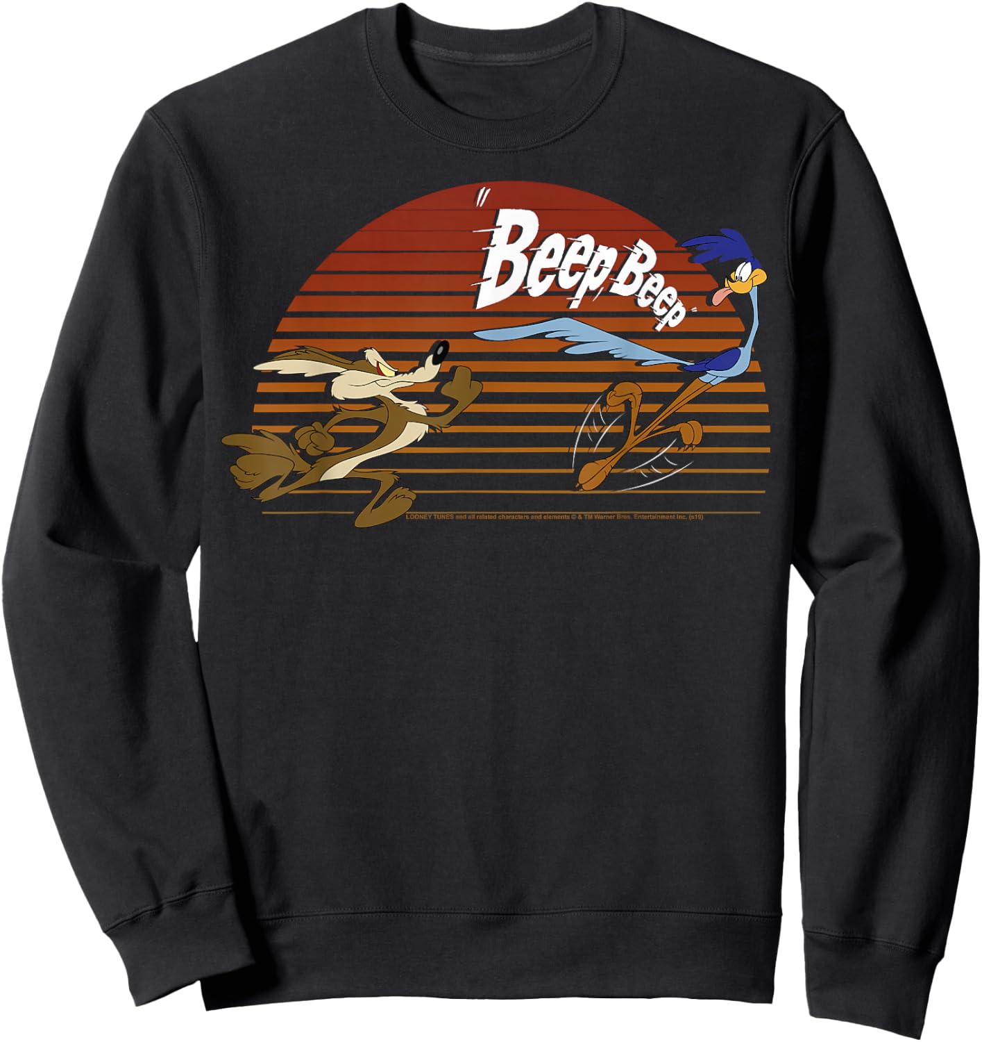 Looney Tunes Wile E. Coyote & Road Runner Beep Beep Chase Sweatshirt - Sweatshirt | Black