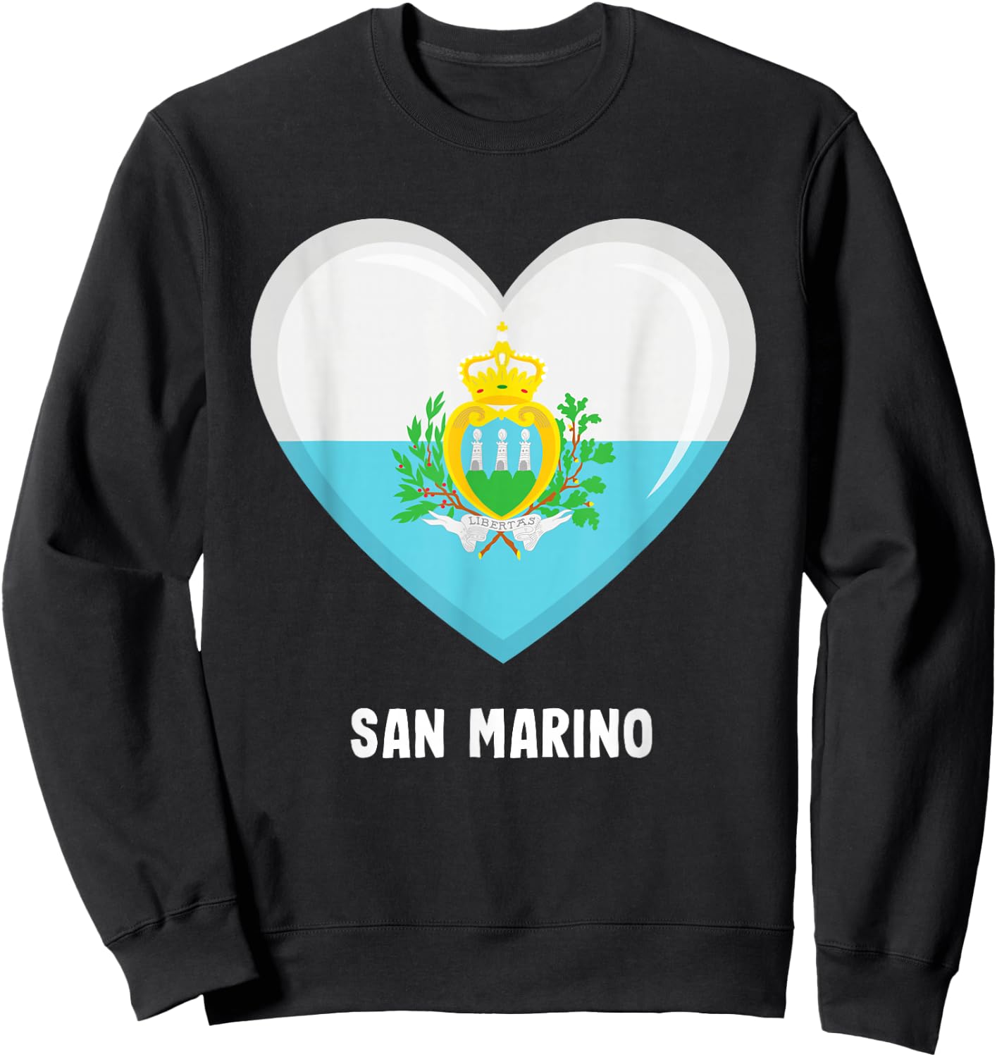 San Marino Flag Jersey | San Marinese Sweatshirt - Sweatshirt | Black