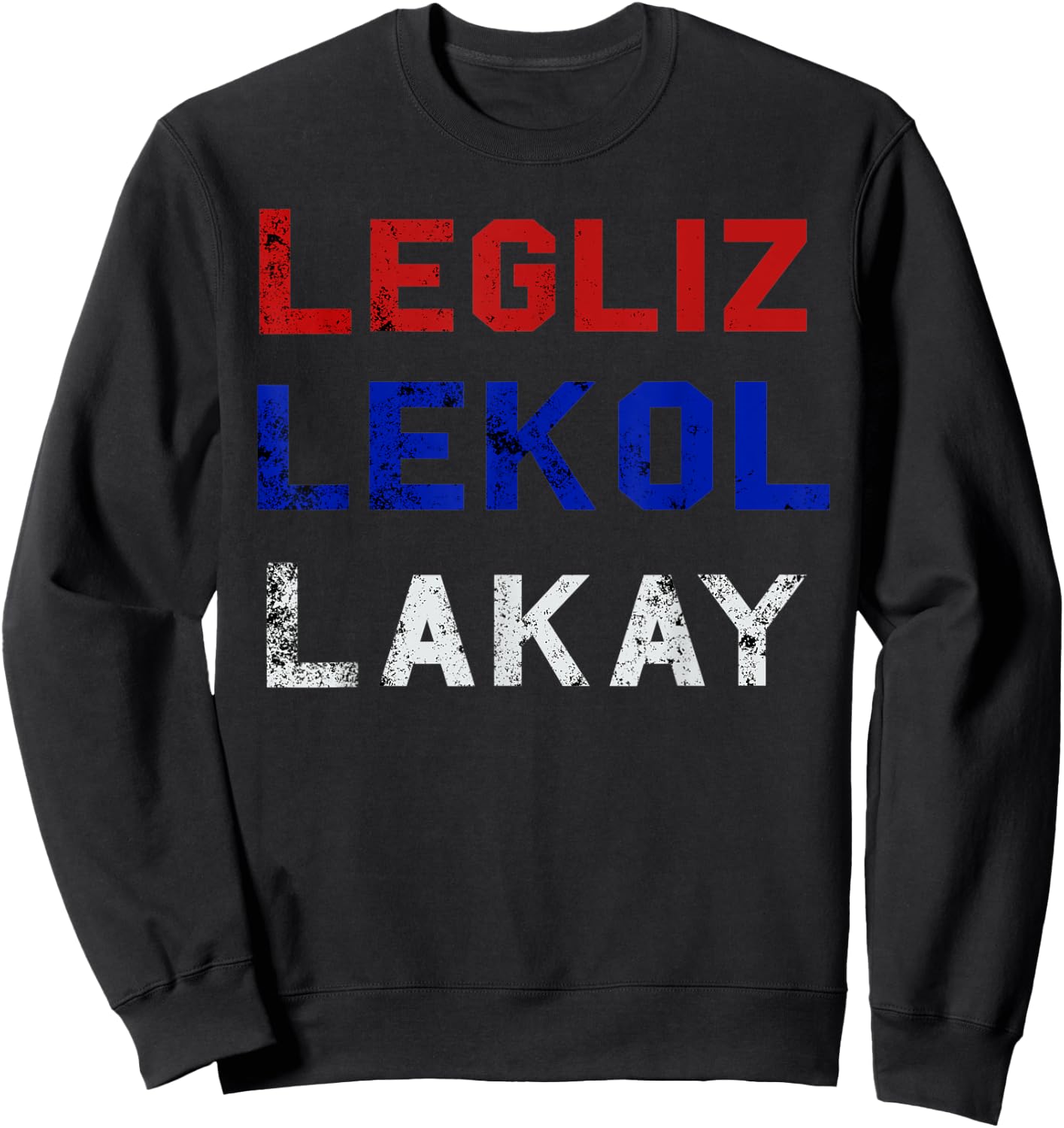 Haiti T - Legliz Lekol Lakay Haitian Gift Sweatshirt - Sweatshirt | Black
