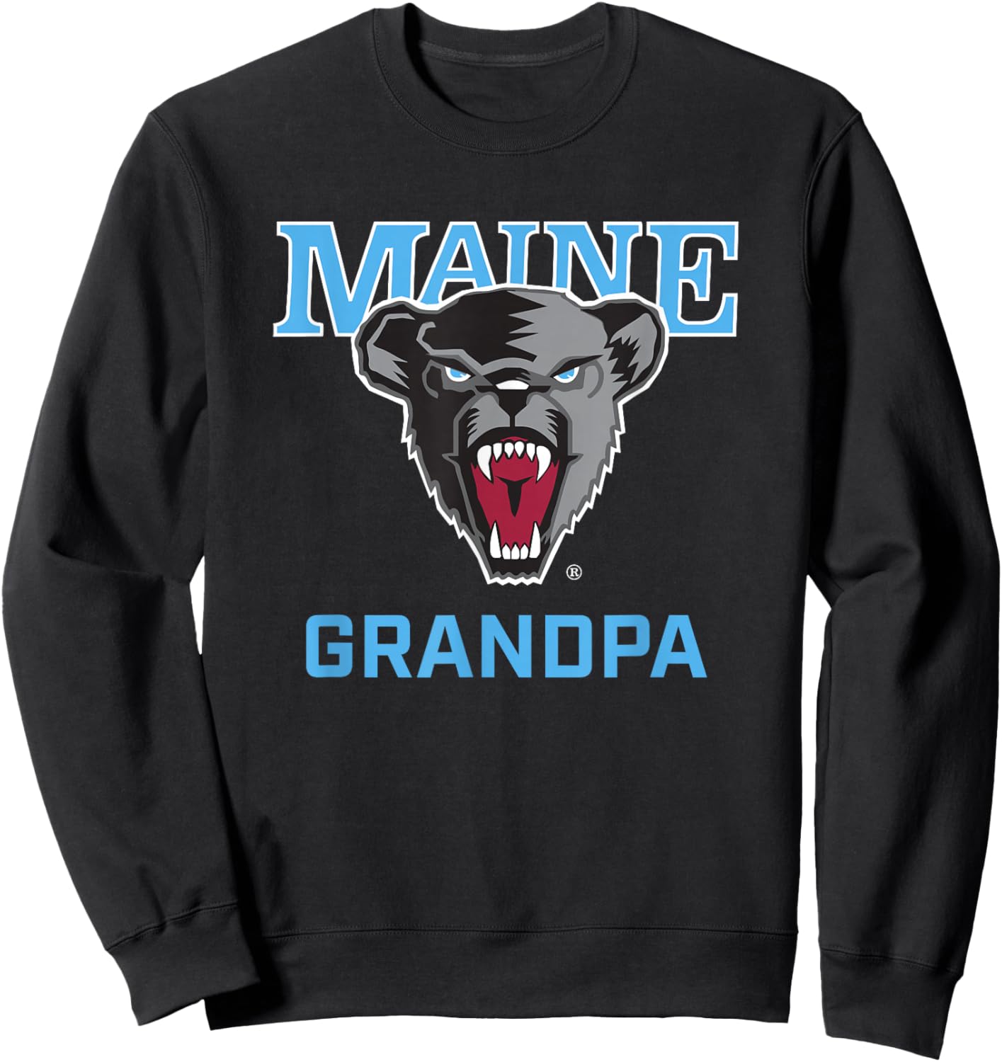 University of Maine Black Bears Arched Grandpa Sweatshirt - Sweatshirt | Black