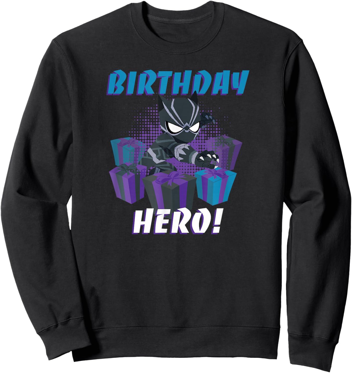 Marvel Black Panther Toon Party Birthday Hero Sweatshirt - Sweatshirt | Black