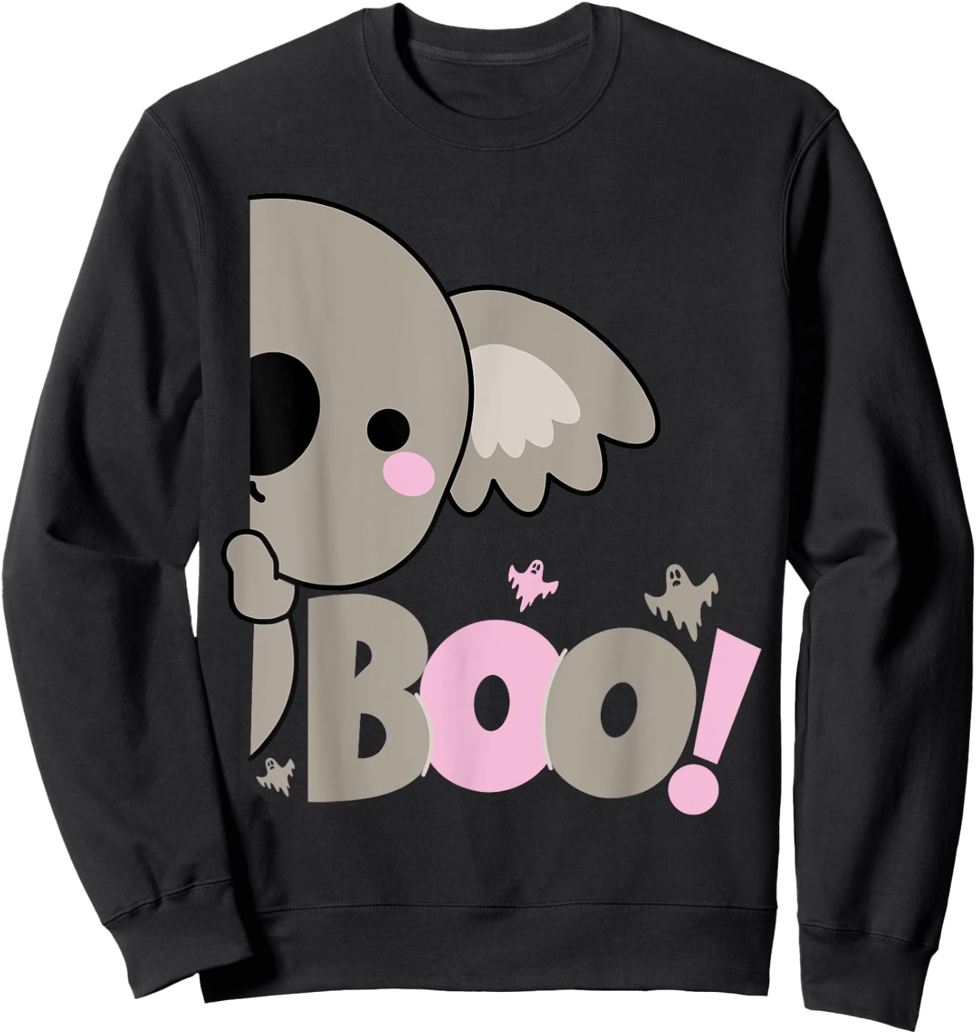 Boo Funny Koala Hiding Peekaboo Scary Halloween Costume Sweatshirt - Sweatshirt | Black