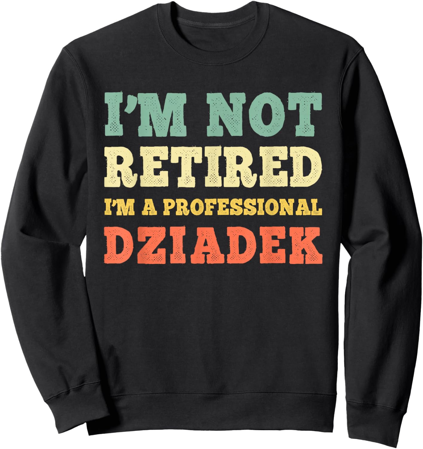 I'm Not Retired A Professional Dziadek Retirement Vintage Sweatshirt - Sweatshirt | Black