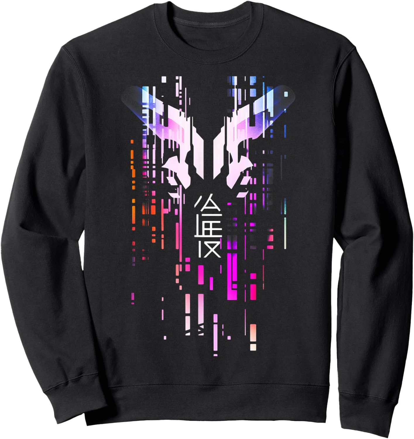 Futuristic Techwear Japanese Cyberpunk | Harajuku Streetwear Sweatshirt - Sweatshirt | Black