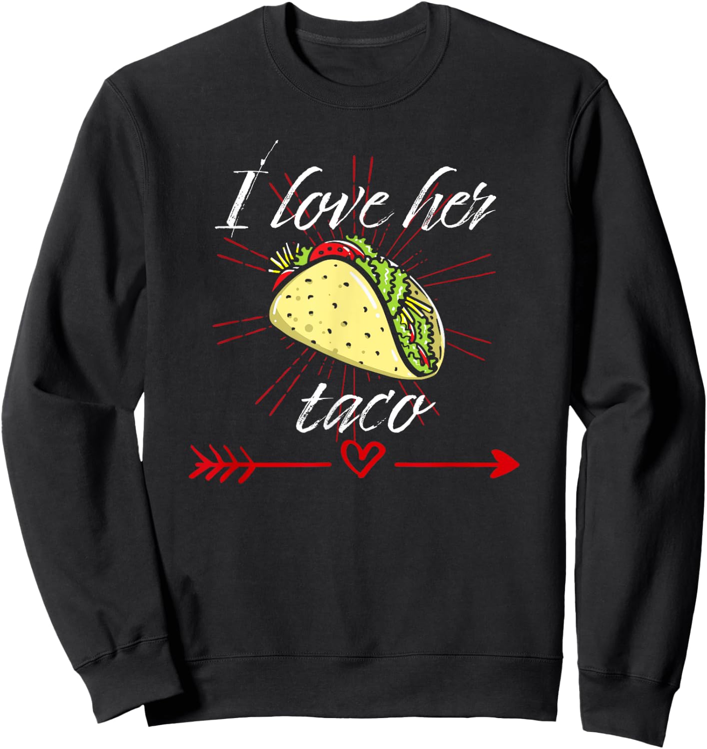 Boyfriend Couple Cinco De Mayo Man I Love His Jalapeno Sweatshirt - Sweatshirt | Black