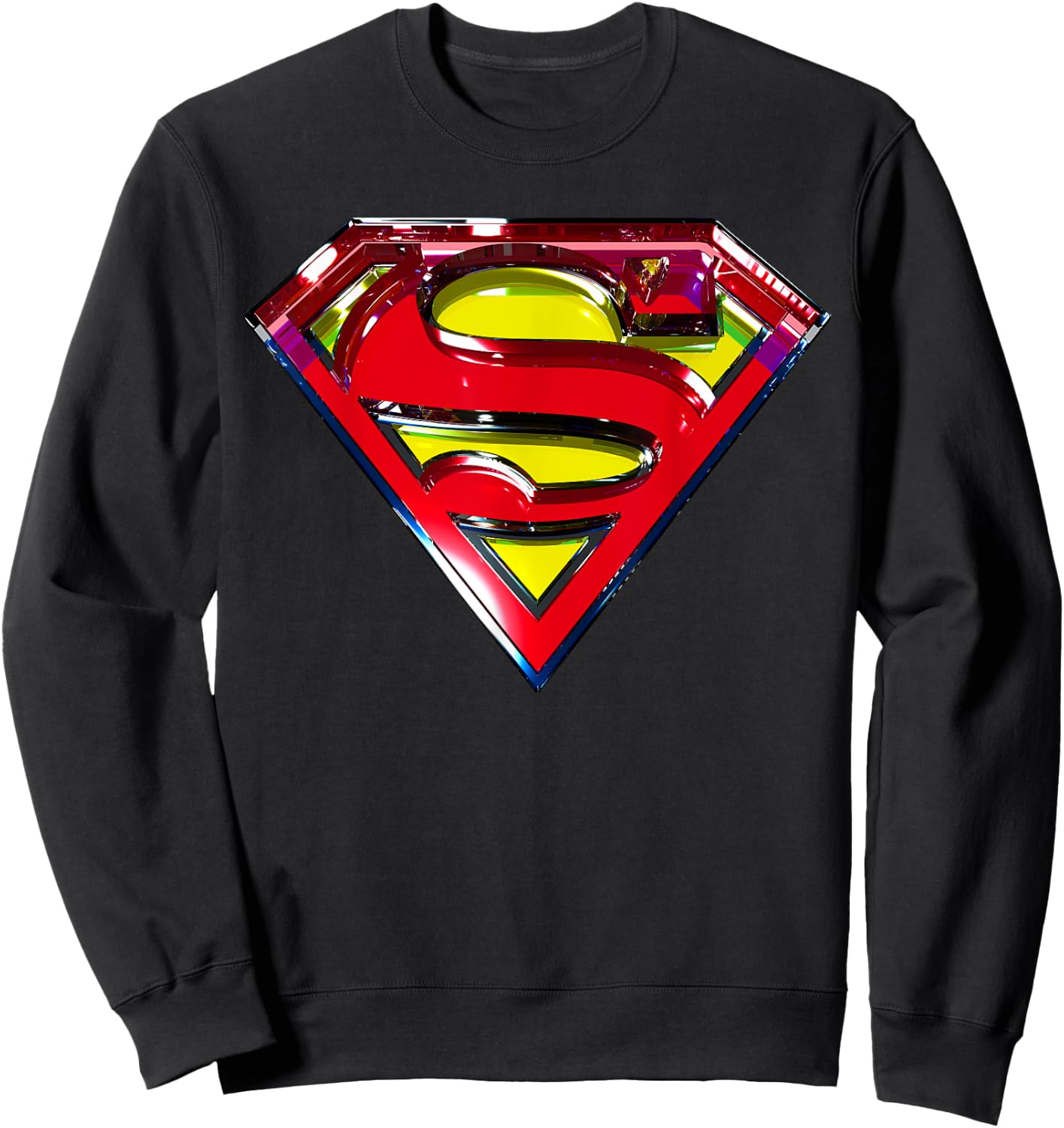 DC Superman Logo Glass Sweatshirt - Sweatshirt | Black