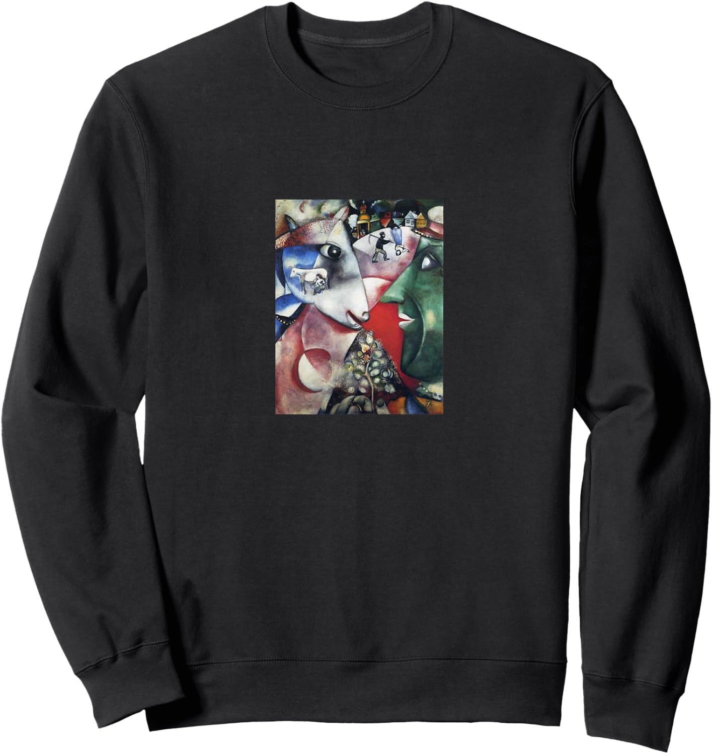 Me and the Village Marc Chagall | Horses Sweatshirt - Sweatshirt | Black