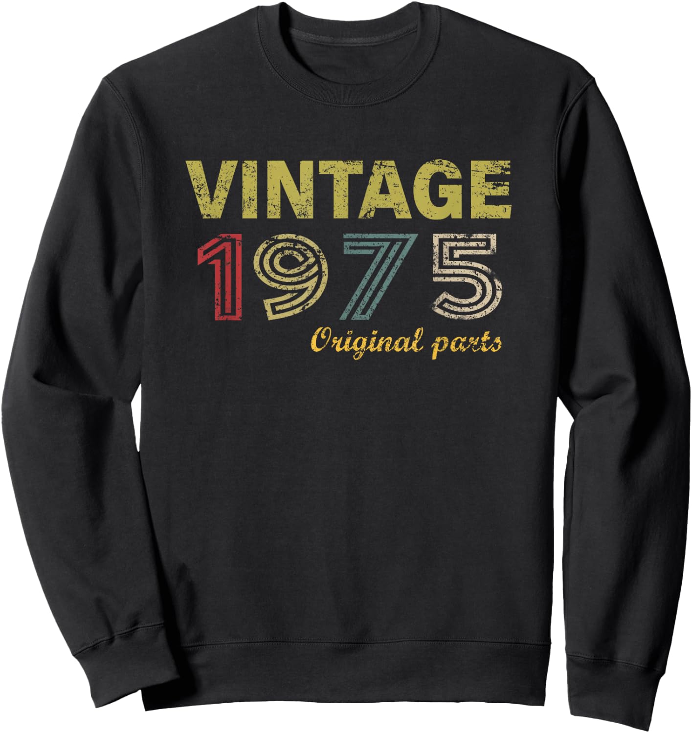 Vintage 1975 Cool 50 Year Old Bday Men Women 50th Birthday Sweatshirt - Sweatshirt | Black