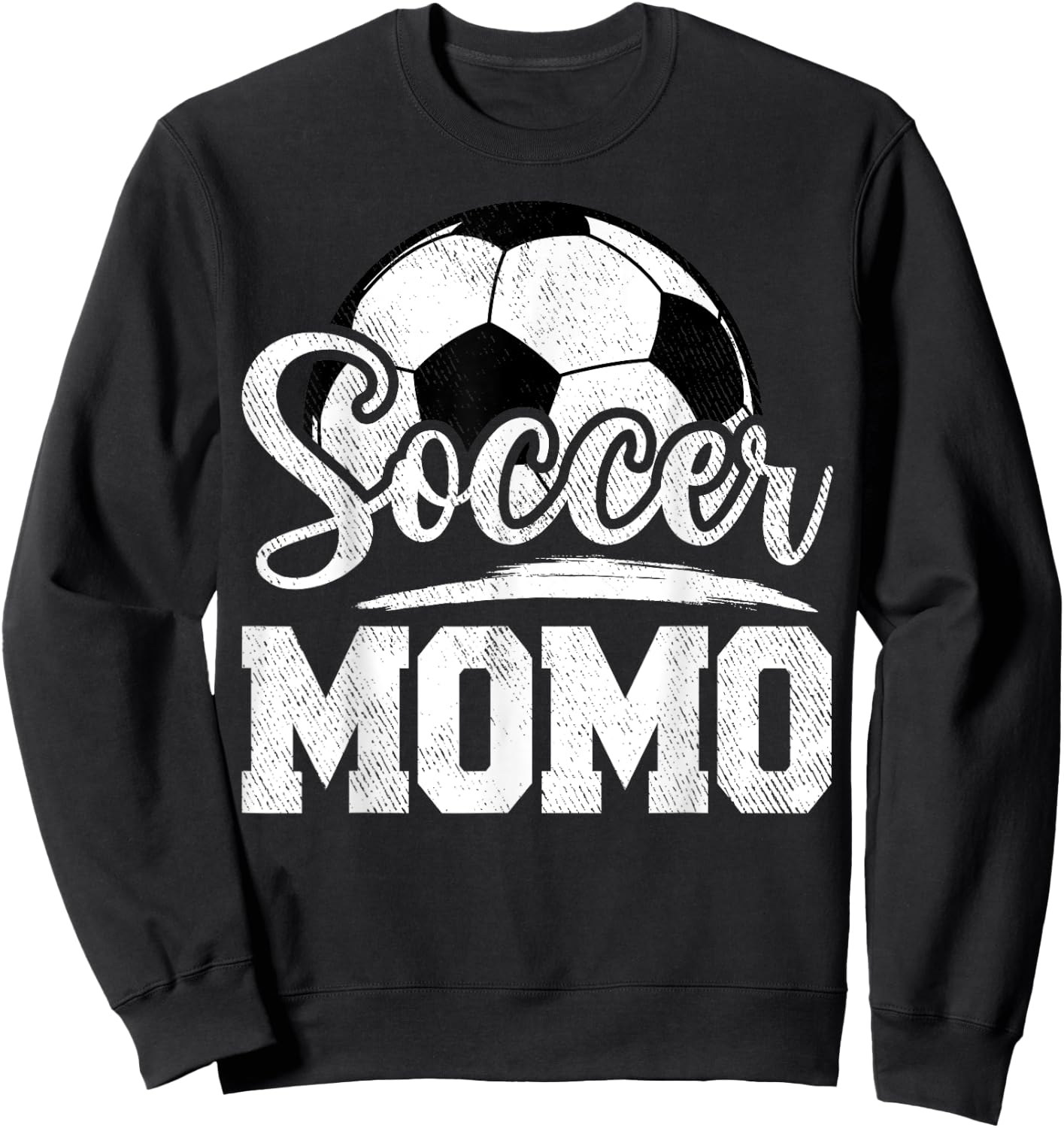 Soccer Momo Soccer Player Game Day Mother's Day Sweatshirt - Sweatshirt | Black