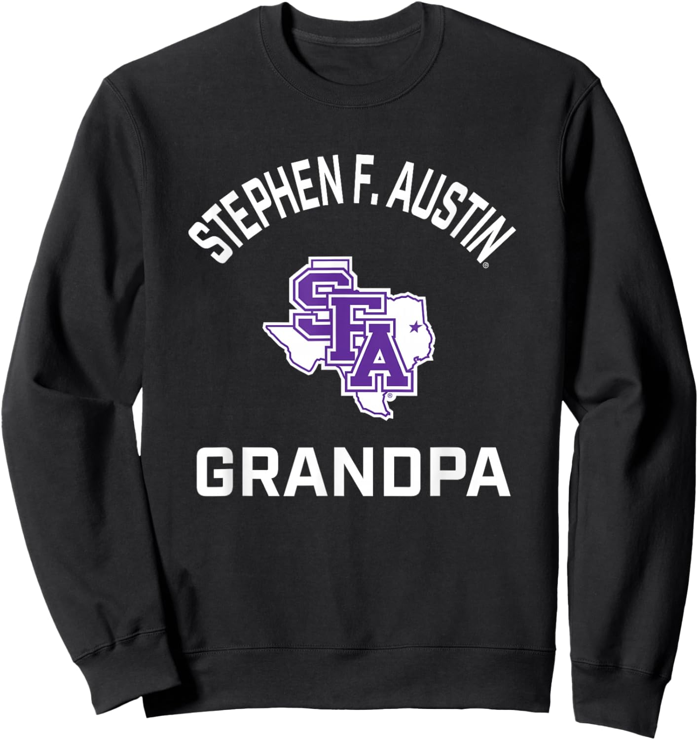 Stephen F. Austin State Lumberjacks Arched Grandpa Sweatshirt - Sweatshirt | Black