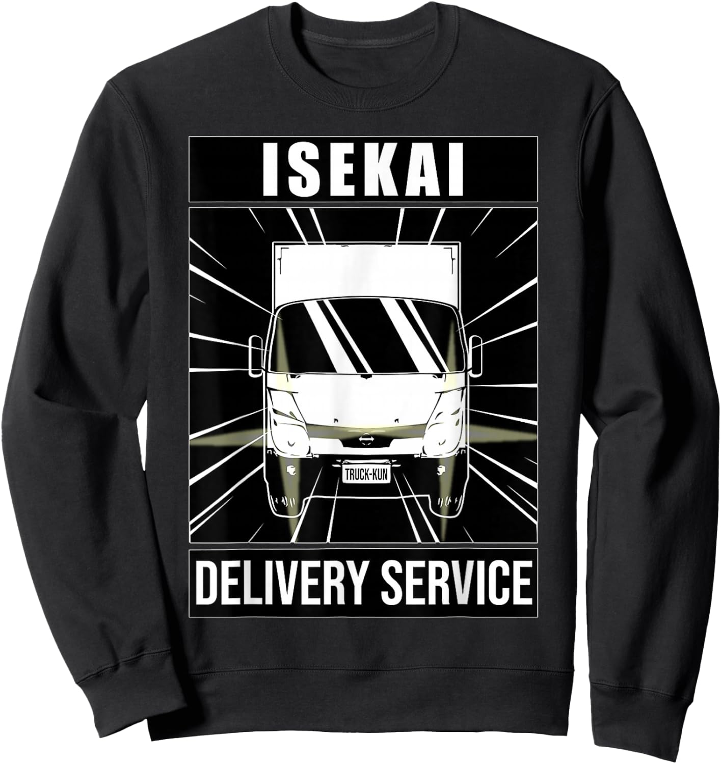 Truck-Kun ISEKAI Delivery Service! Japanese Kanji Sweatshirt - Sweatshirt | Black
