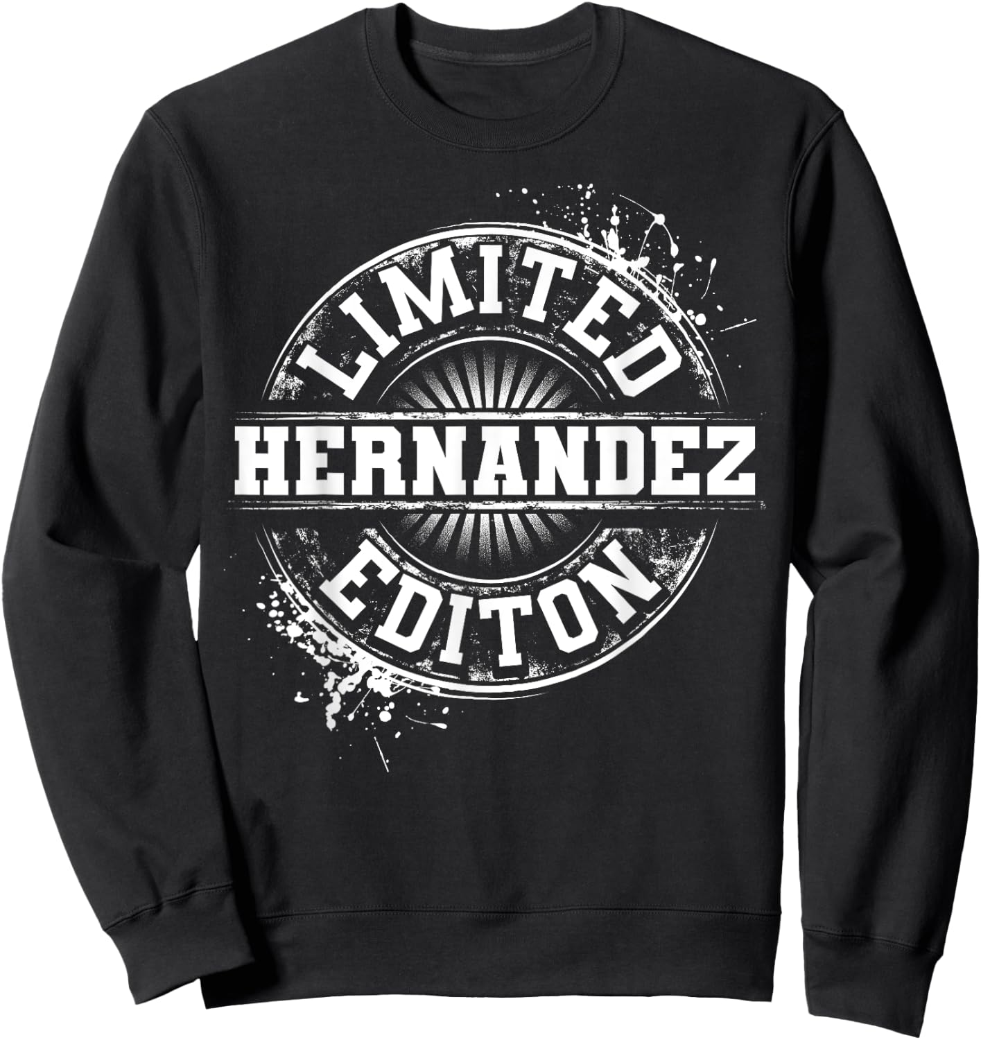 HERNANDEZ Funny Surname Family Tree Birthday Reunion Gift Sweatshirt - Sweatshirt | Black