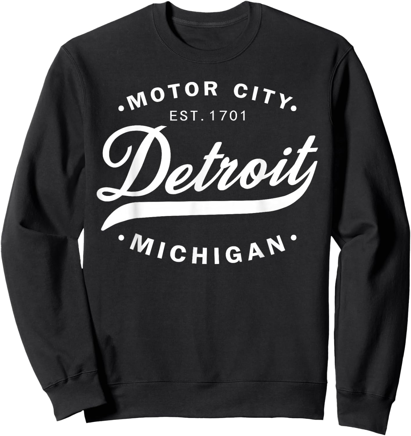 Classic Michiganians Vintage Detroit Motor City Michigan MI Sweatshirt - Sweatshirt | Black