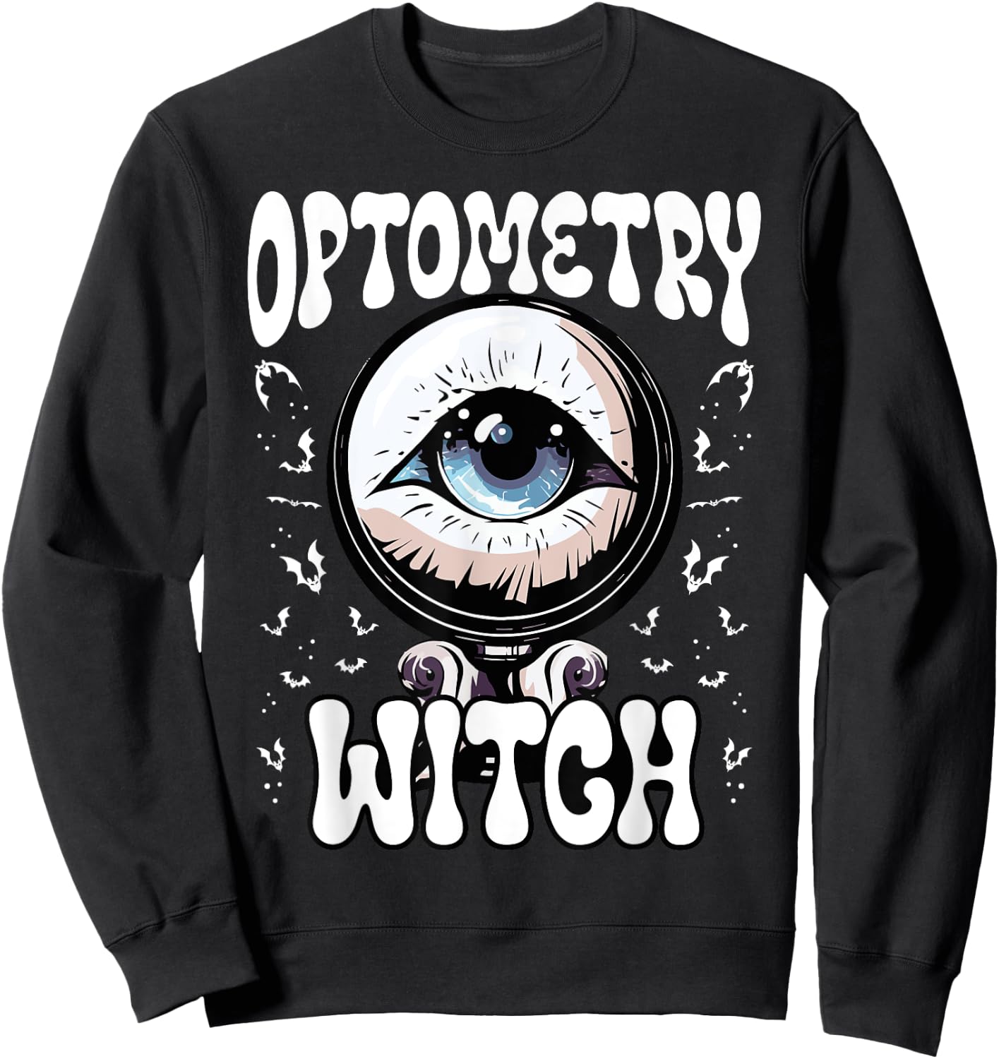 Optometry Halloween Optometrist Eye Doctor Trick Or Treat Sweatshirt - Sweatshirt | Black