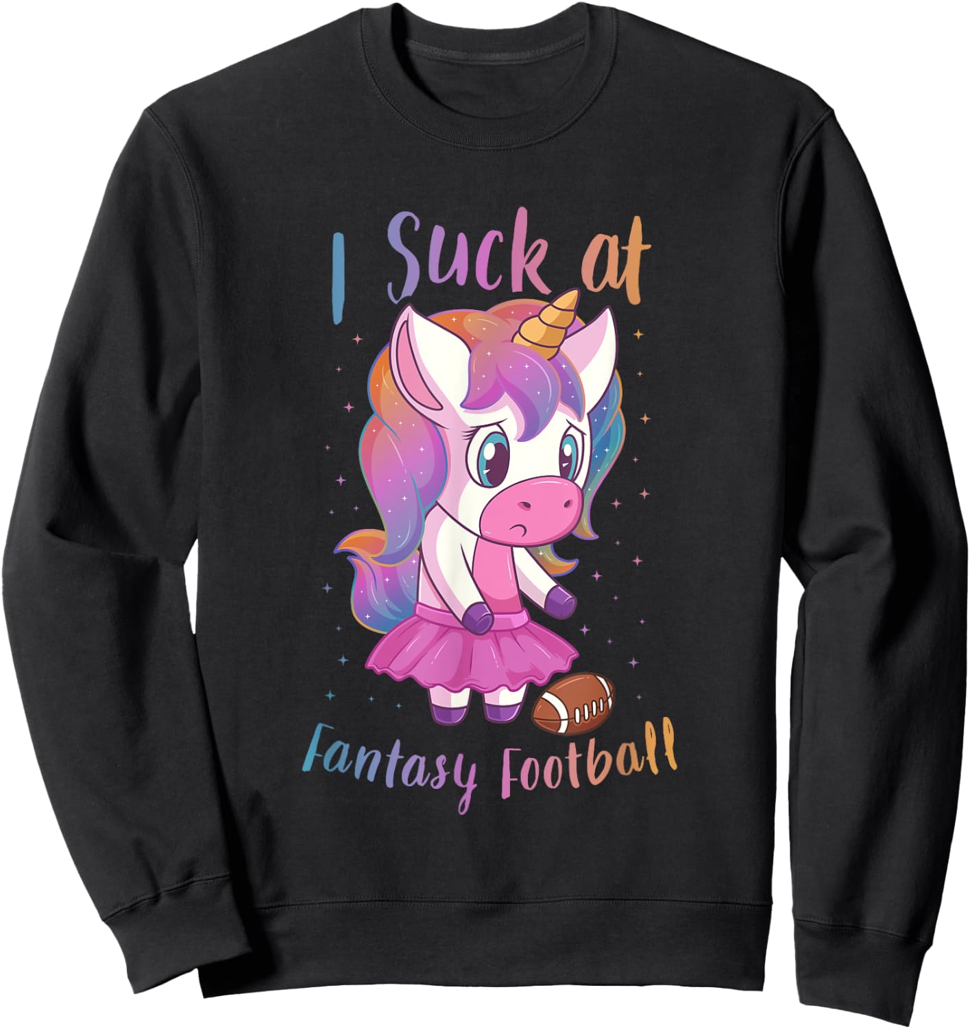 I Suck At Fantasy Football Loser Booby Prize Sweatshirt - Sweatshirt | Black
