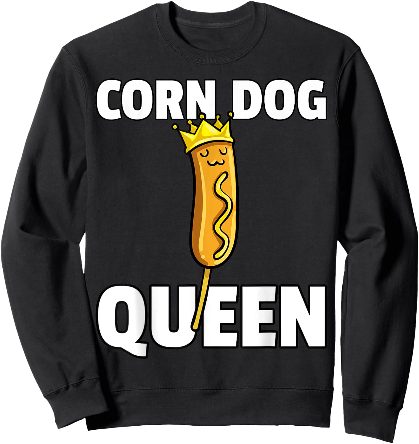 Corn Dog Queen Costume for Youth Sweatshirt - Sweatshirt | Black