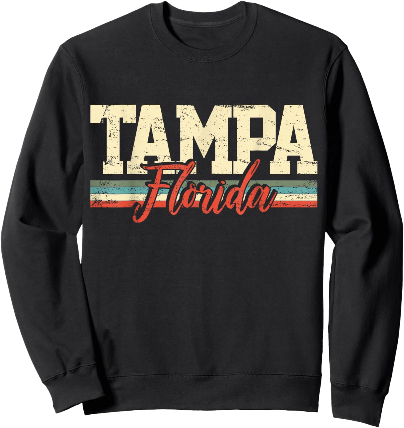 Tampa Florida Vintage Gift Sweatshirt - Sweatshirt | Black