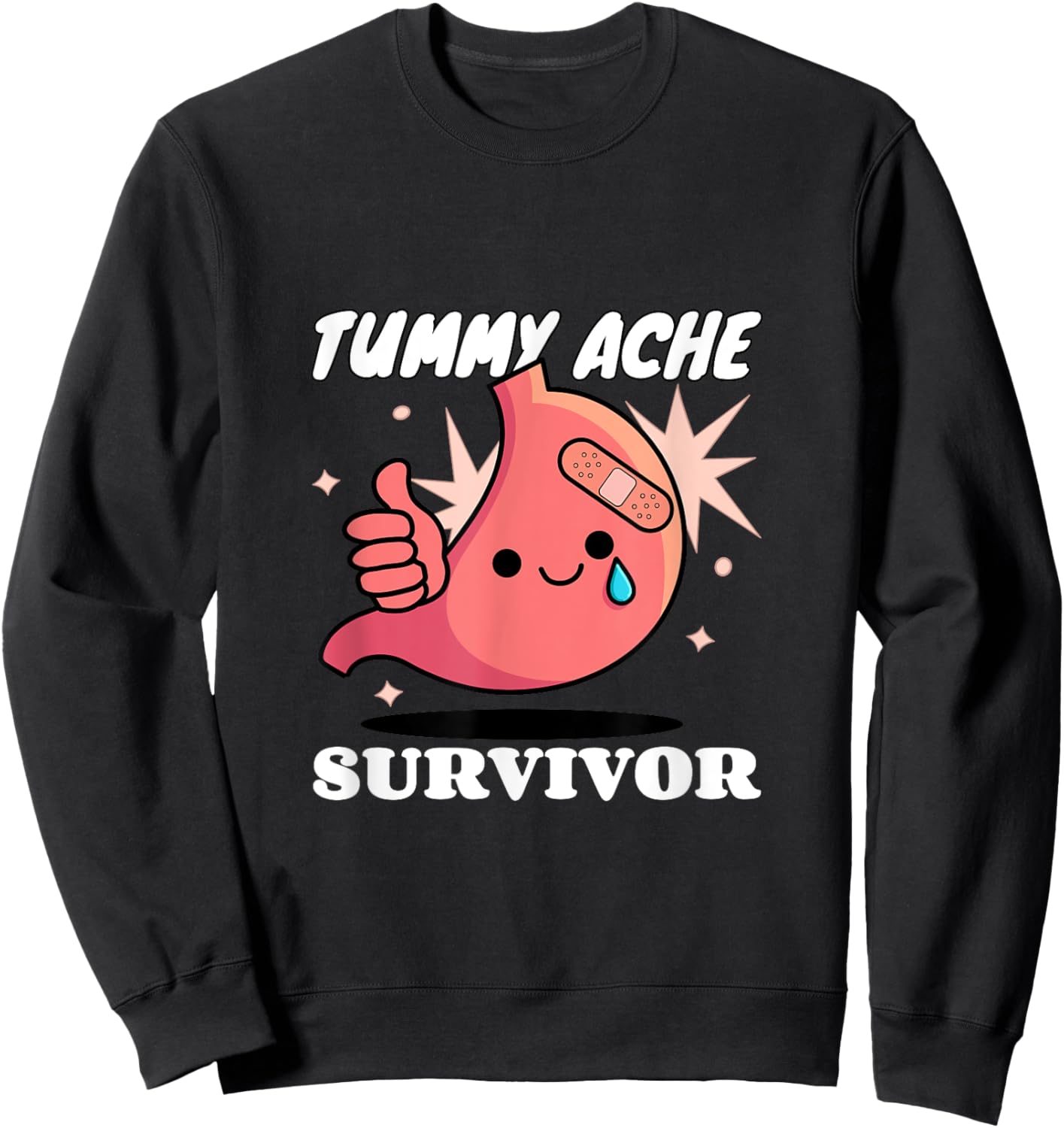 Tummy Ache Survivor Sweatshirt - Sweatshirt | Black