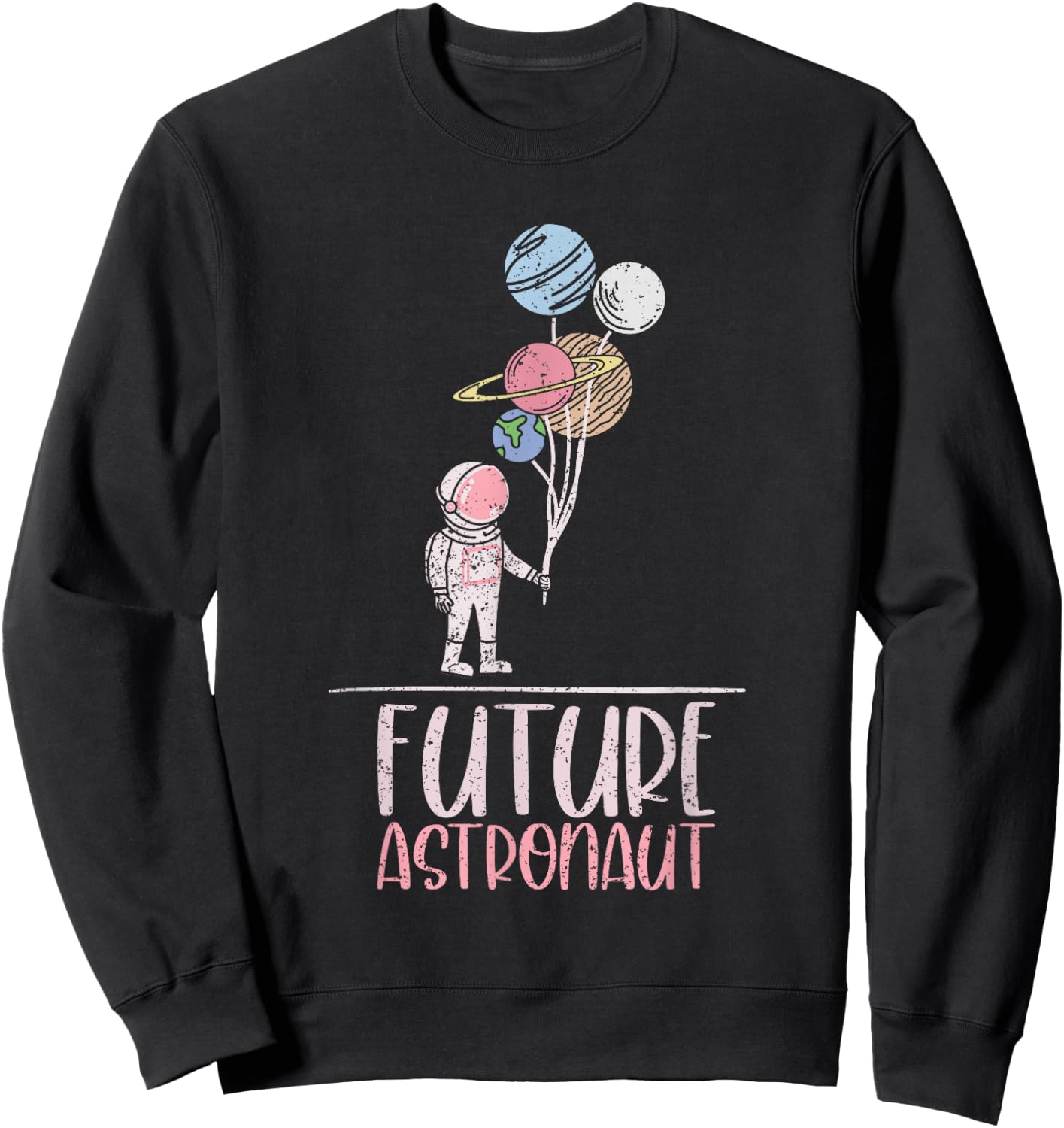 Outer Space Science Cosmonaut Kids Gift Future Astronaut Sweatshirt - Sweatshirt | Black