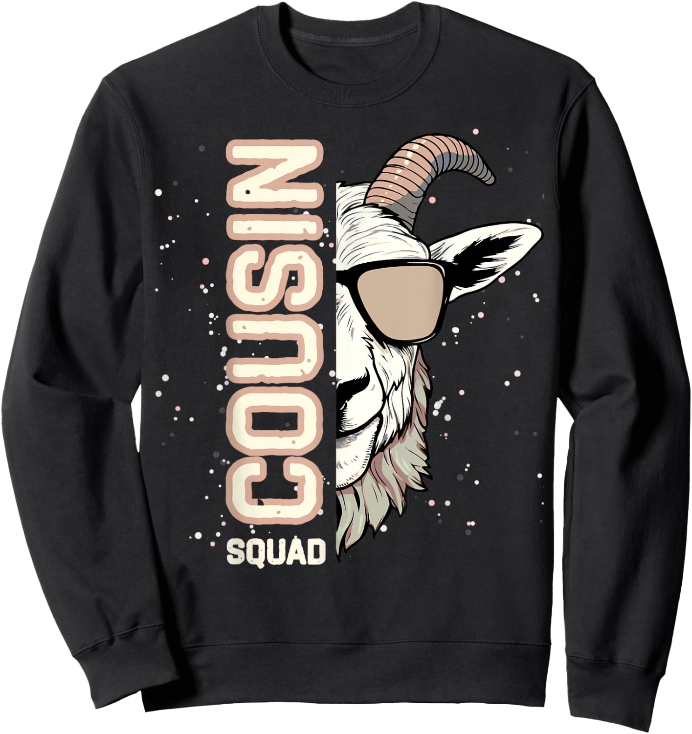 Goat Squad Cousin Crew for kids Boys Girls Chinese Zodiac Sweatshirt - Sweatshirt | Black