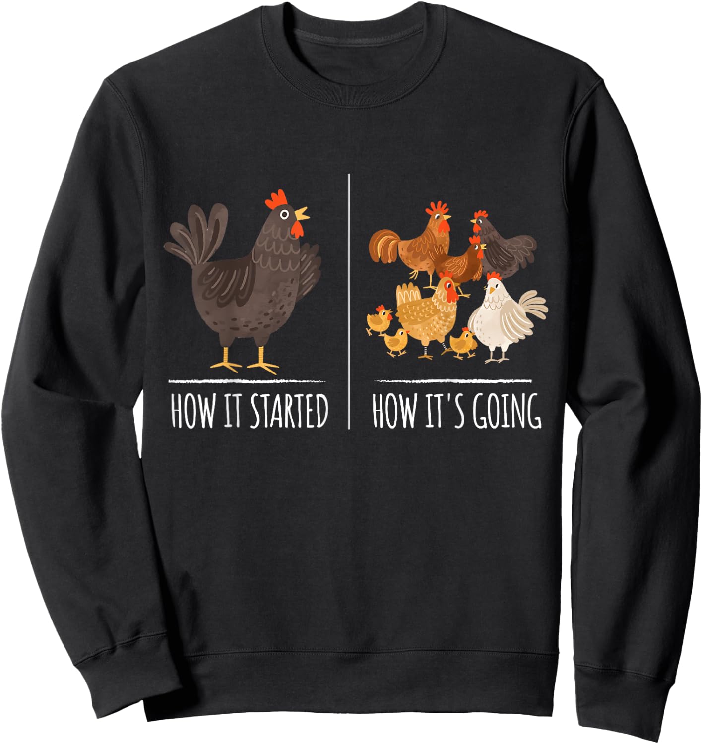 Chicken Meme Shirt Farm Hen Pun Apparel for Chicken Lovers Sweatshirt - Sweatshirt | Black