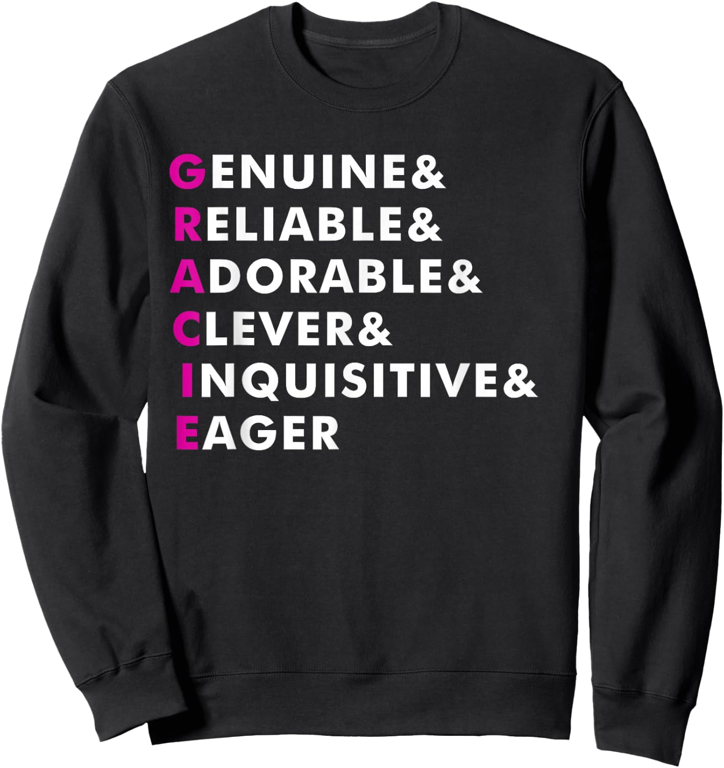 Gracie Name Shirt Personalized Gift Sweatshirt - Sweatshirt | Black
