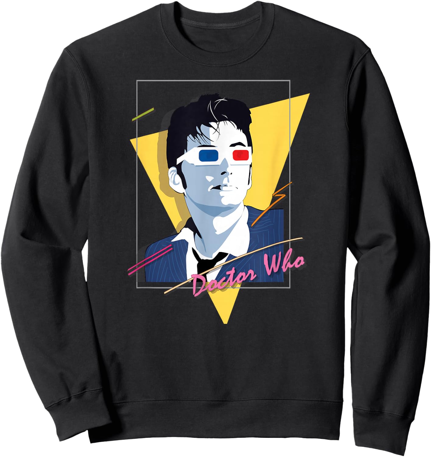 80s Tenant Retro Time Traveler Sci-Fi Fan Sweatshirt - Sweatshirt | Black