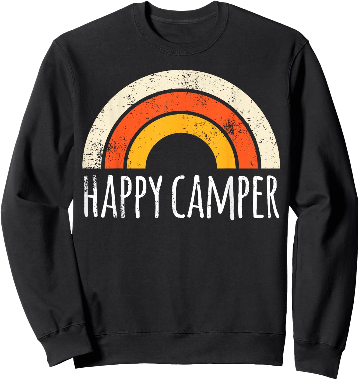Happy Camper Shirt. Shirts Shirts Graphic Sweatshirt - Sweatshirt | Black
