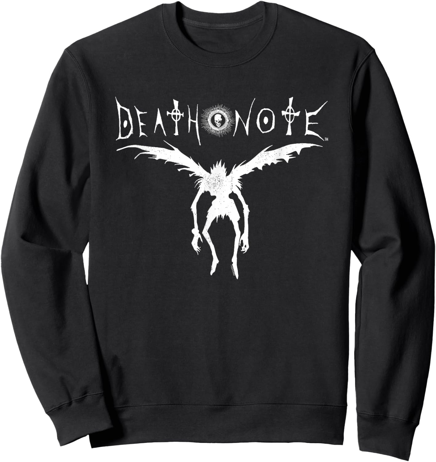 Death Note Ryuk Silhouette with Logo Anime Sweatshirt - Sweatshirt | Black