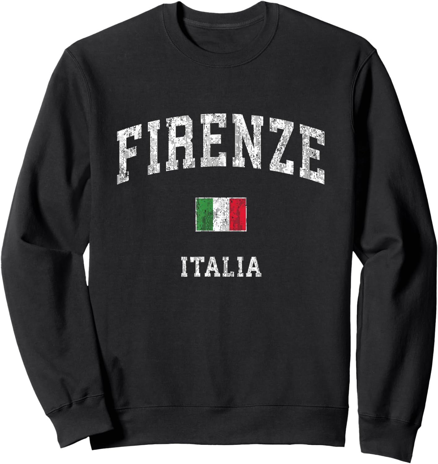 Firenze Italia Italy Vintage Athletic Sports Design Sweatshirt - Sweatshirt | Black