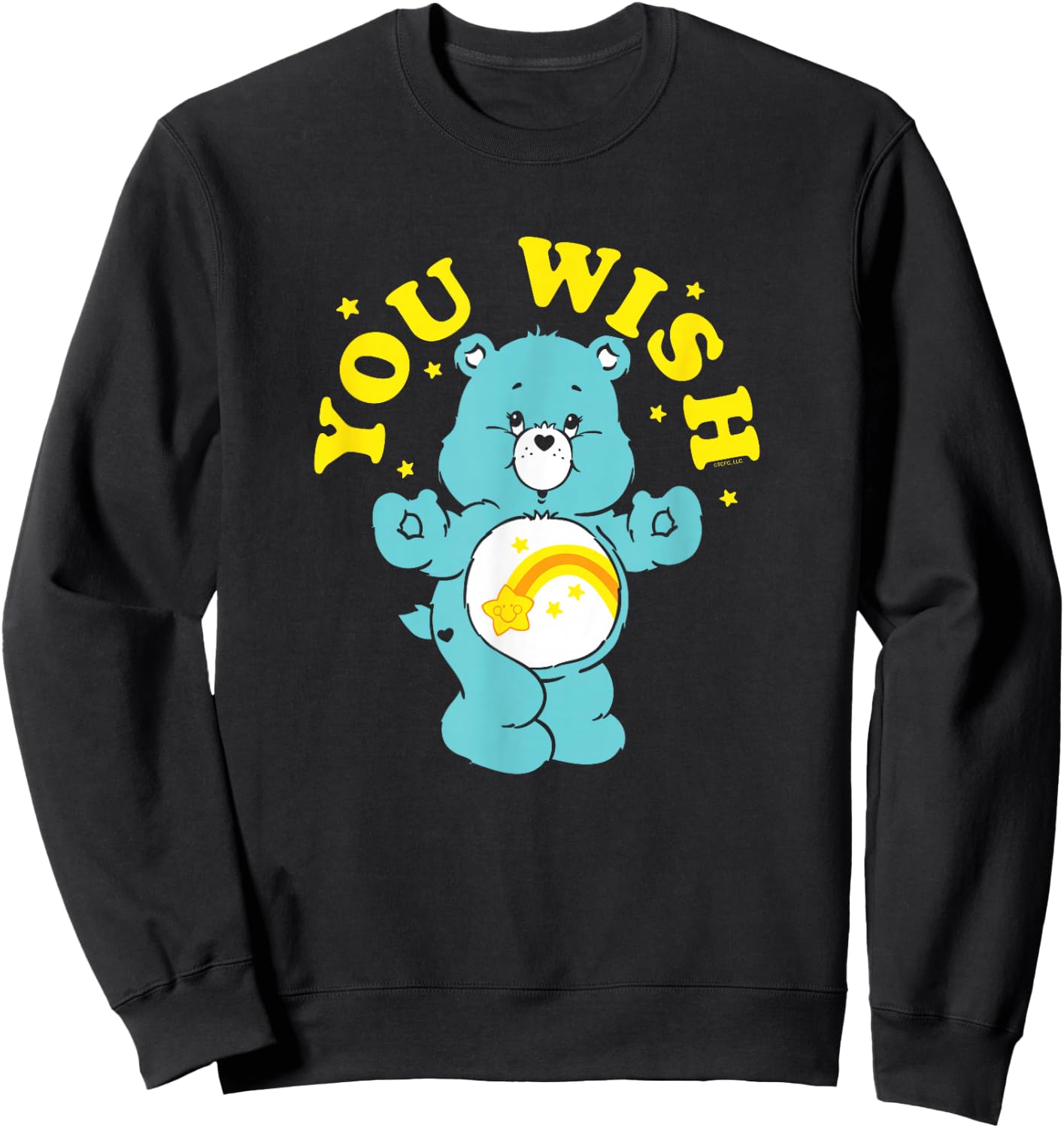 Care Bears You Wish Retro Wish Bear Cute Cartoon Sweatshirt - Sweatshirt | Black
