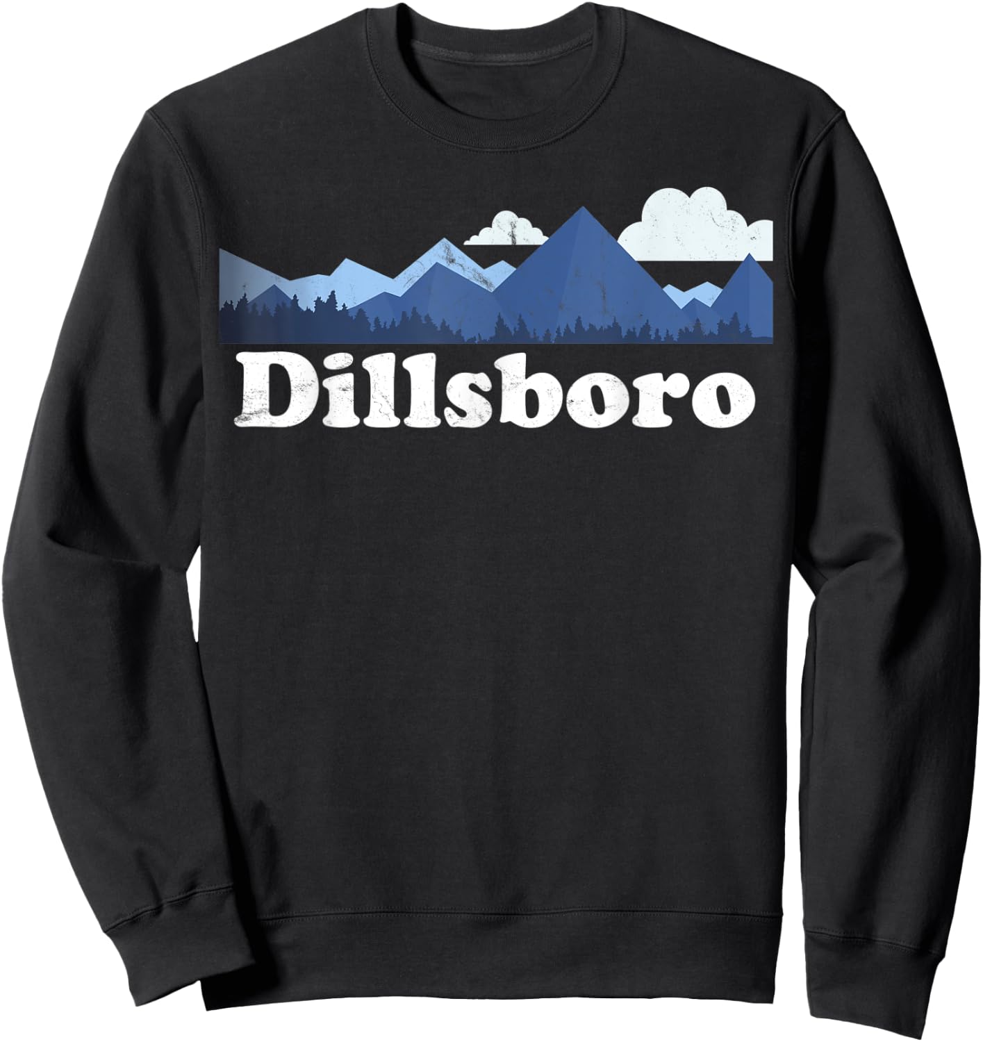 Dillsboro North Carolina Blue Ridge Mountains NC Sweatshirt - Sweatshirt | Black