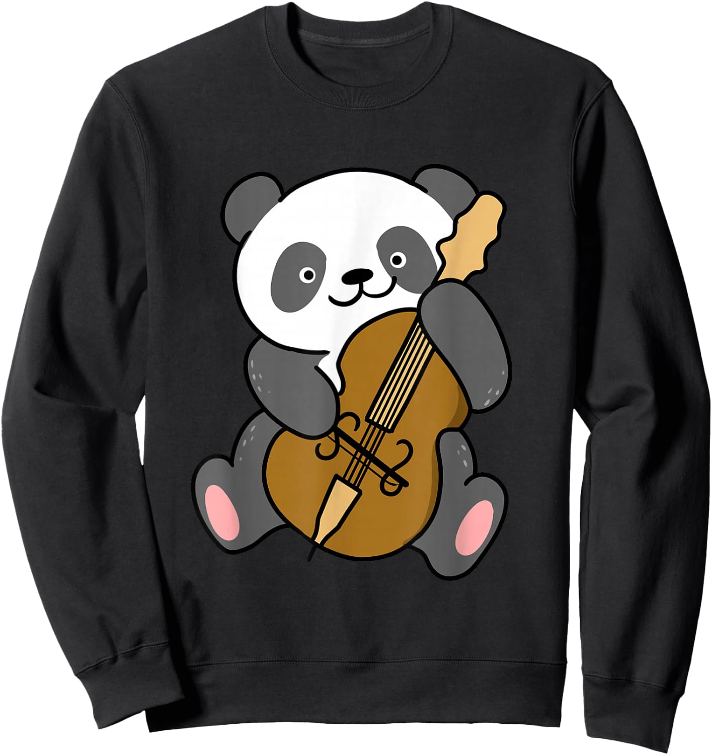 Panda Playing Cello Sweatshirt - Sweatshirt | Black