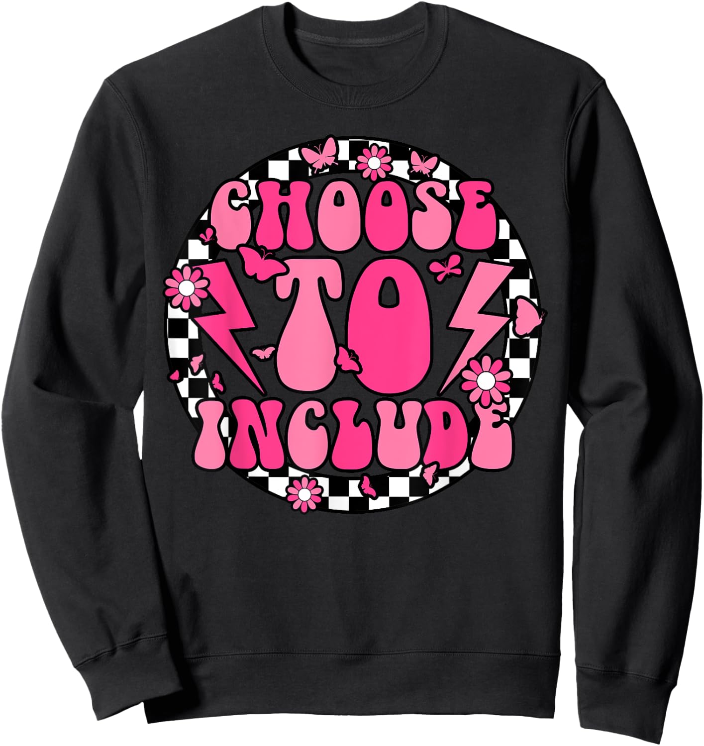 Choose To Include Special Education Teacher Autism Awareness Sweatshirt - Sweatshirt | Black