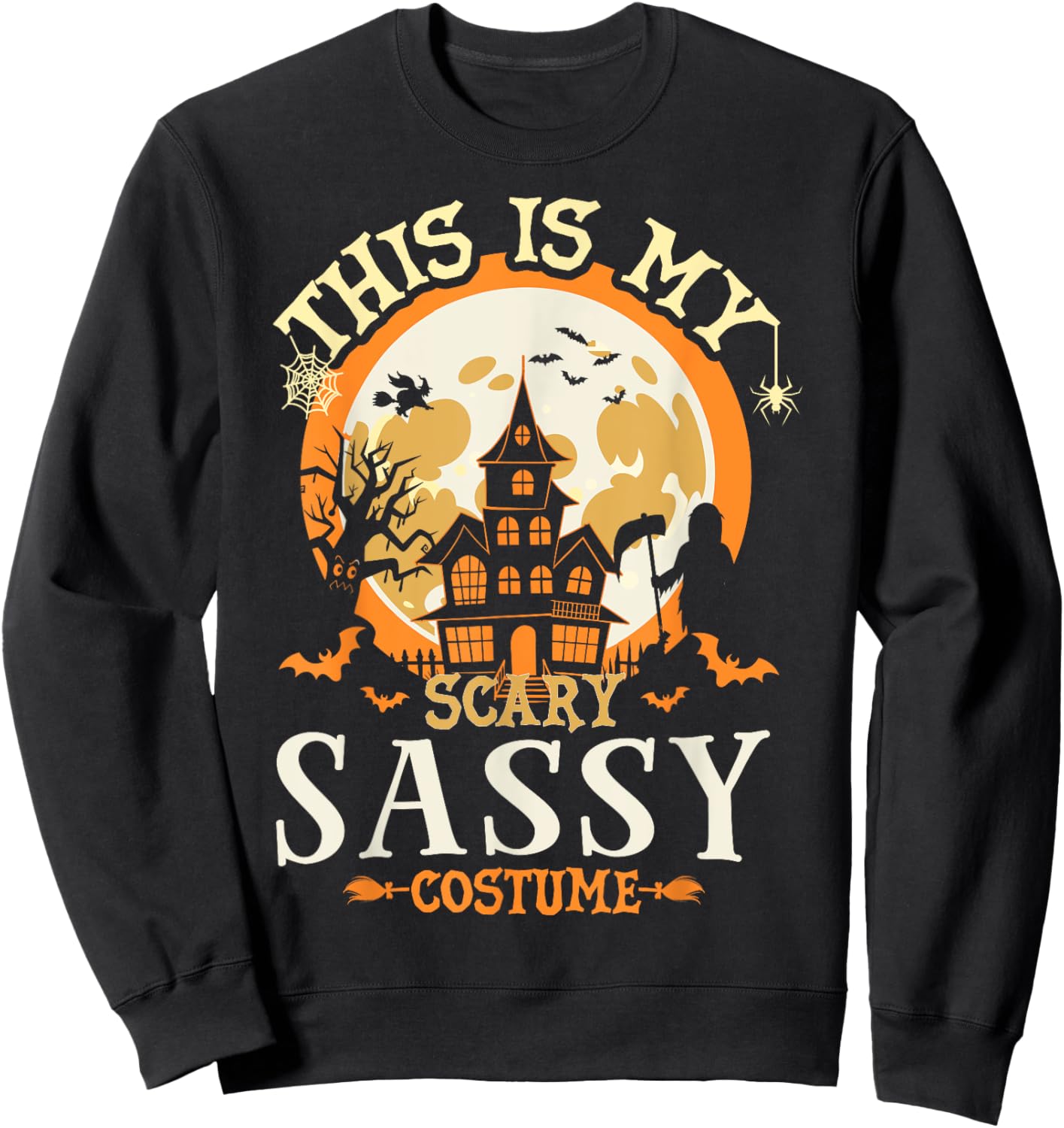 Matching My Scary Sassy Halloween Costume Sweatshirt - Sweatshirt | Black