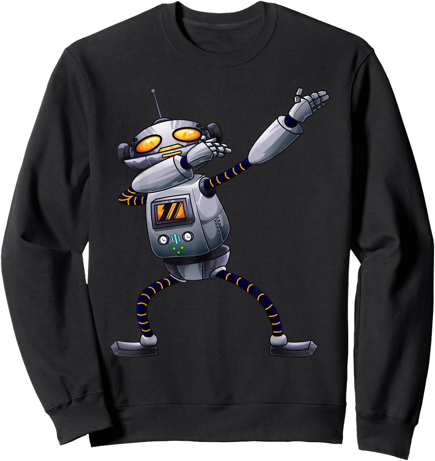 Cool Love Dancing Dabber Mechanisms Men Designs Funny Dabbing Robot | Cute Dab Dance Move Trend Machine Gift Sweatshirt - Sweatshirt | Black
