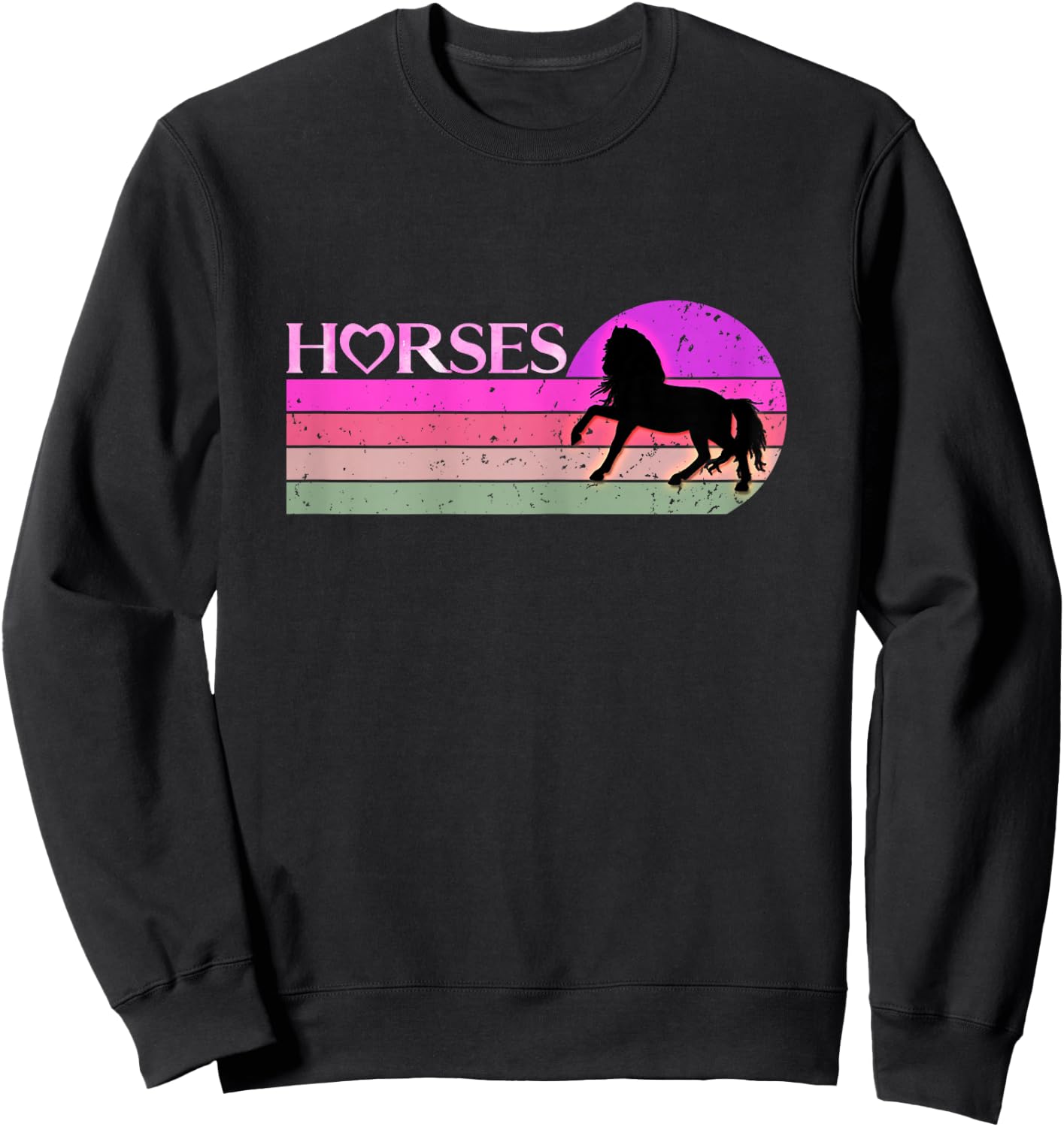 Horse lover Gifts For Girls & Women Who Love Horses Sweatshirt - Sweatshirt | Black