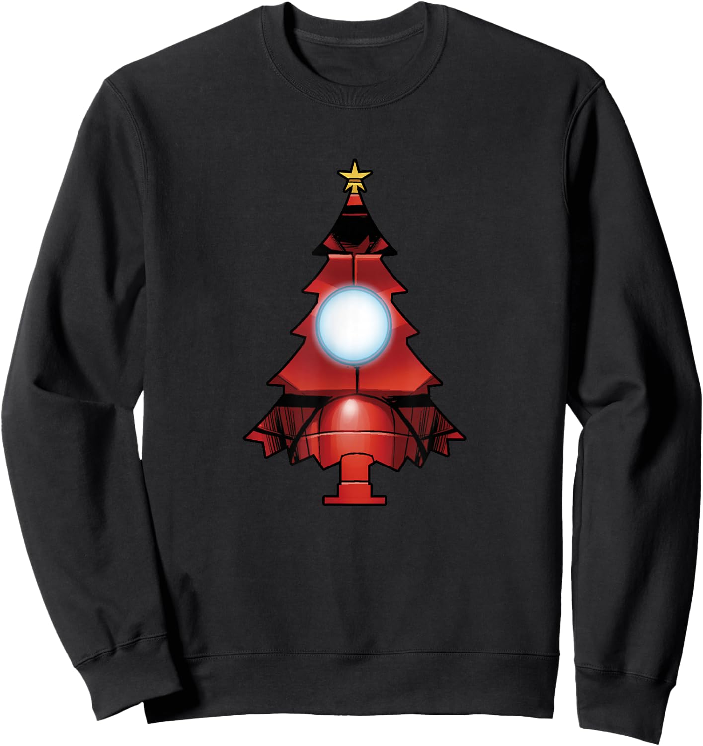 Marvel Christmas Iron Man Tree Sweatshirt - Sweatshirt | Black