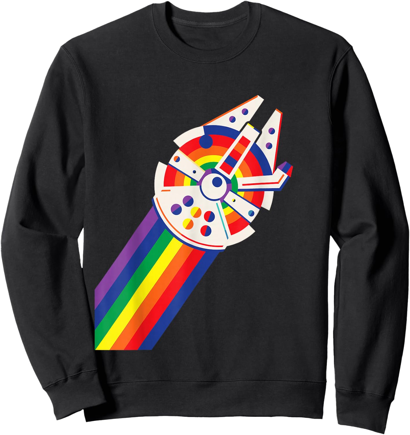 Star Wars Rainbow Millennium Falcon Sweatshirt - Sweatshirt | Black