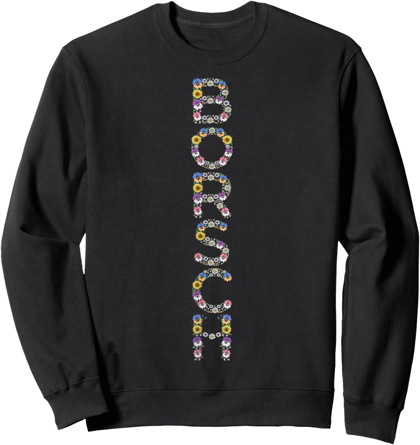 Borsch Funny Ukraine Food Floral Ukrainian Vyshyvanka Style Sweatshirt - Sweatshirt | Black