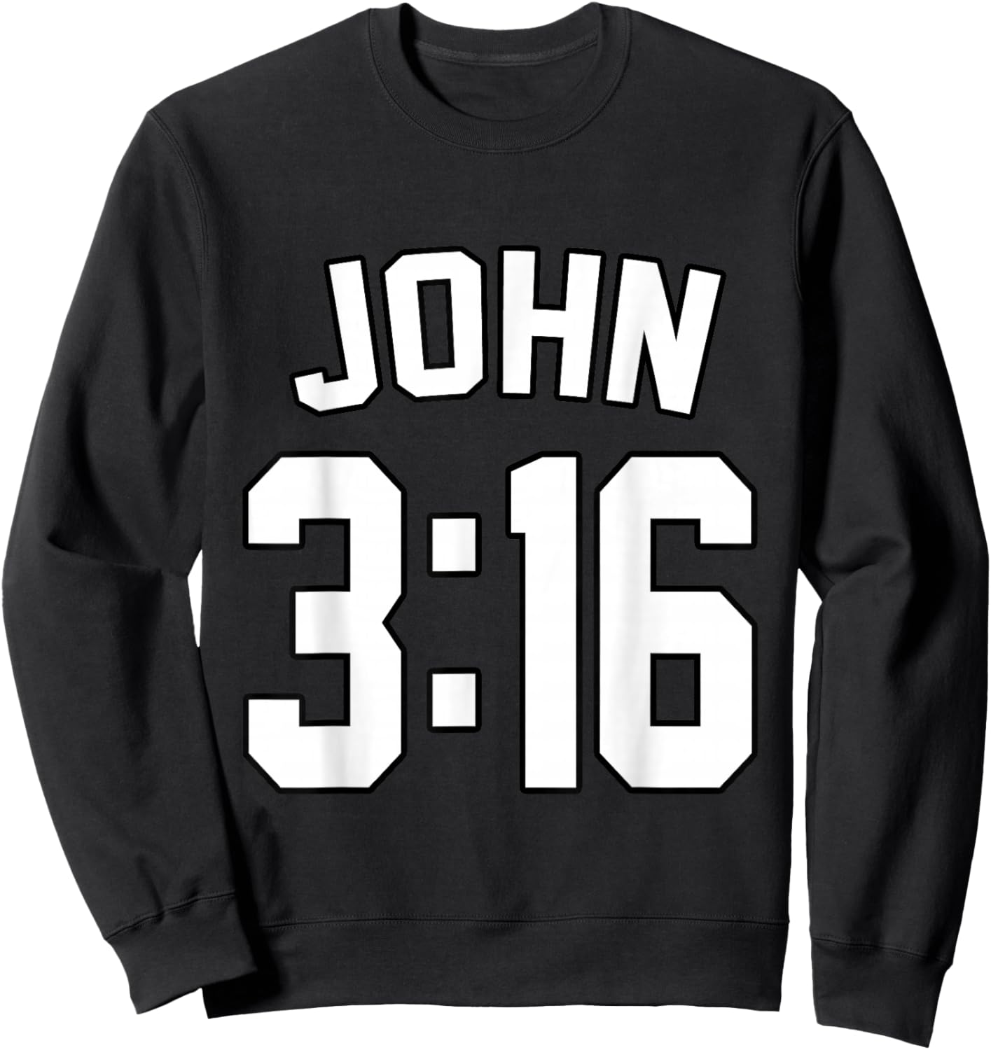 John 3:16 Sports Jersey Christian Faith Motivation Apparel Sweatshirt - Sweatshirt | Black