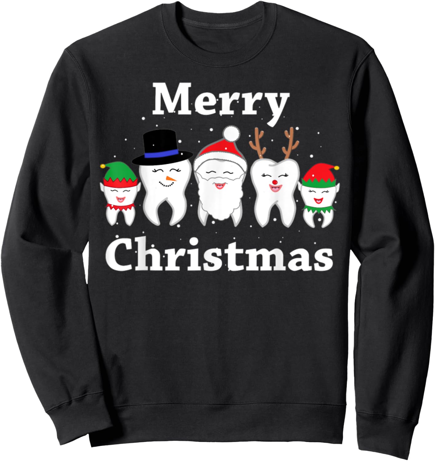 Funny Dental Ugly Christmas Sweaters Sweatshirt - Sweatshirt | Black