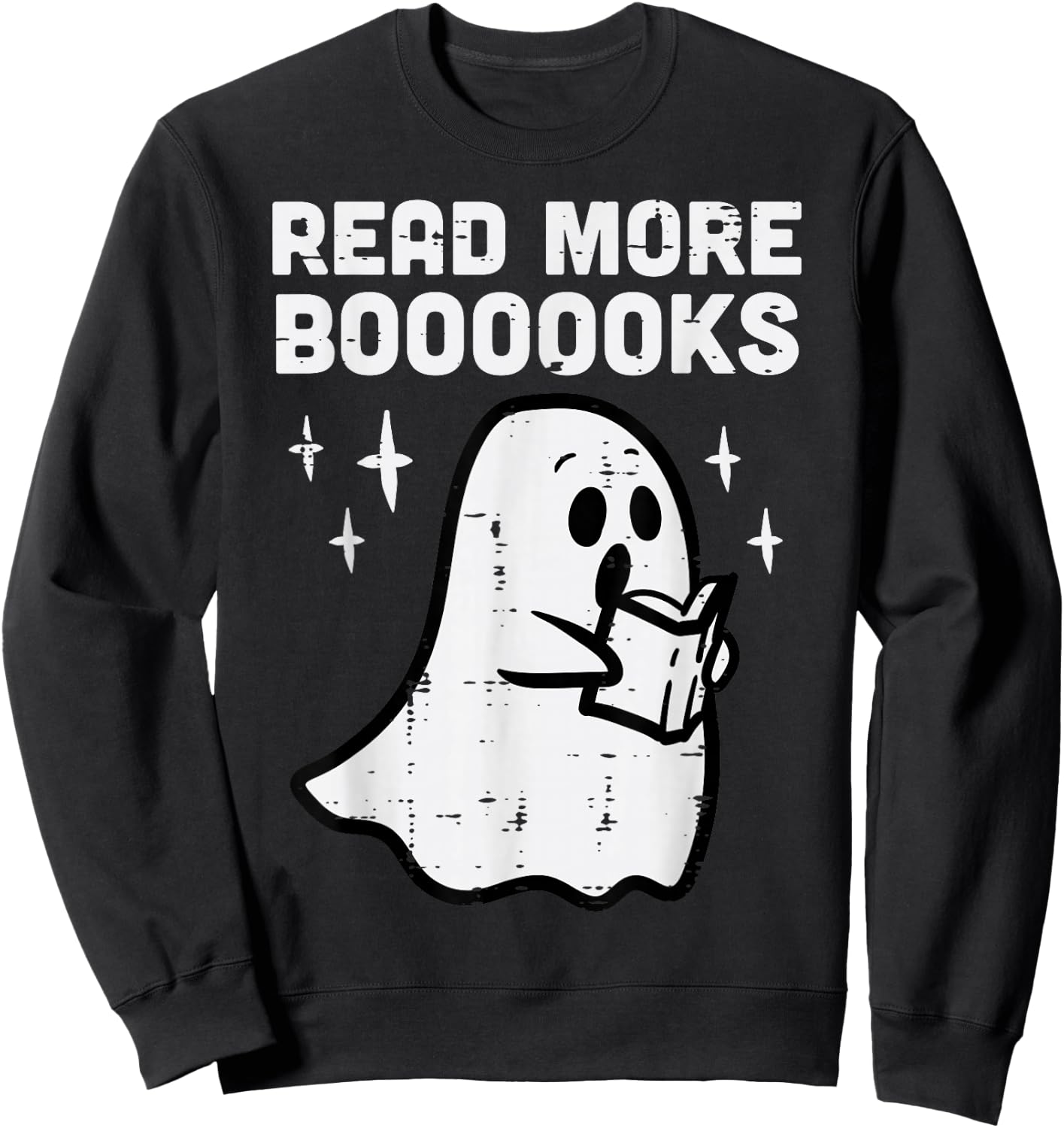 Halloween Ghost Read More Books Funny Costume Men Women Kids Sweatshirt - Sweatshirt | Black