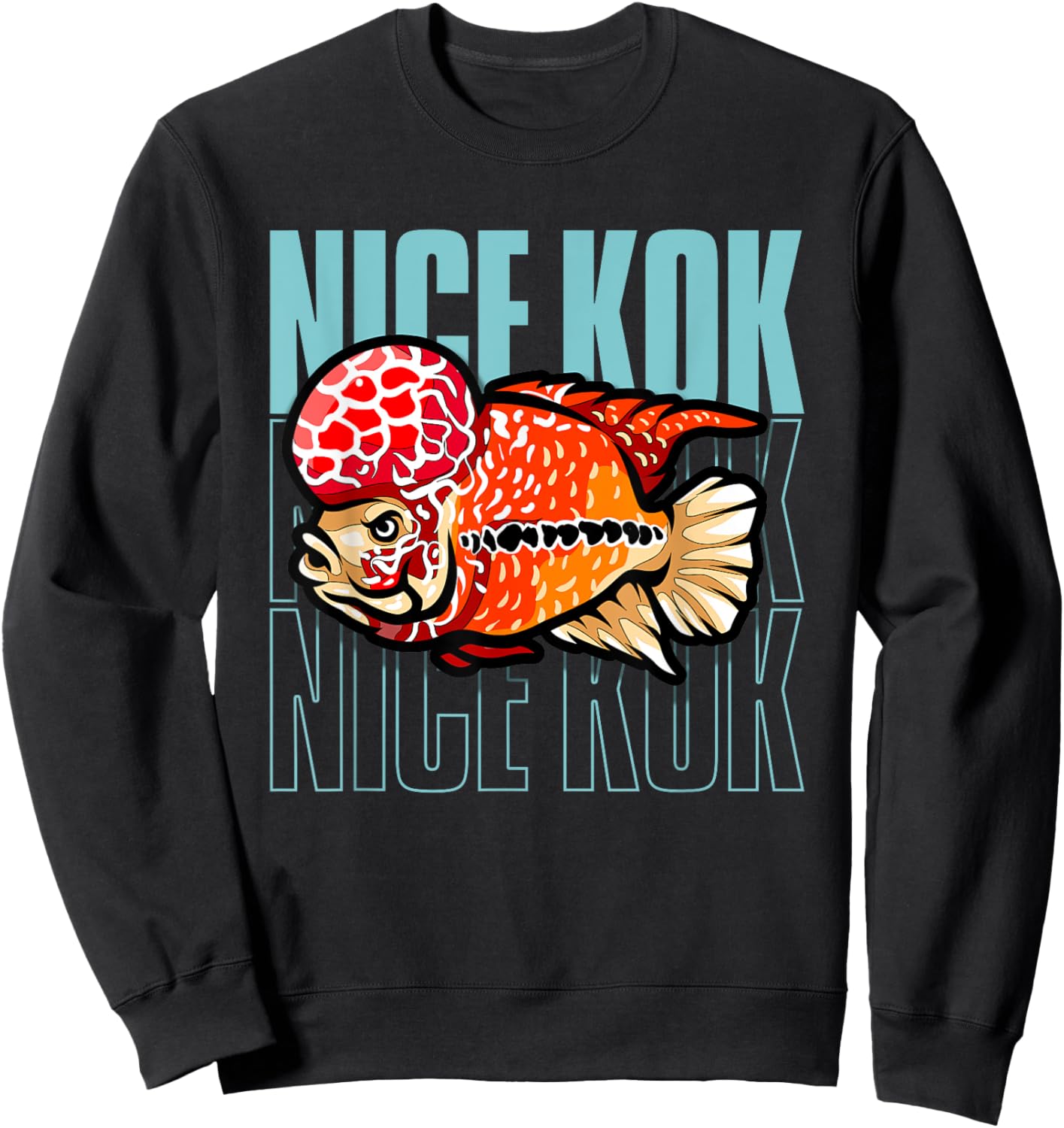 Nice Kok Funny Flowerhorn Cichlid Fish Keeper Sweatshirt - Sweatshirt | Black