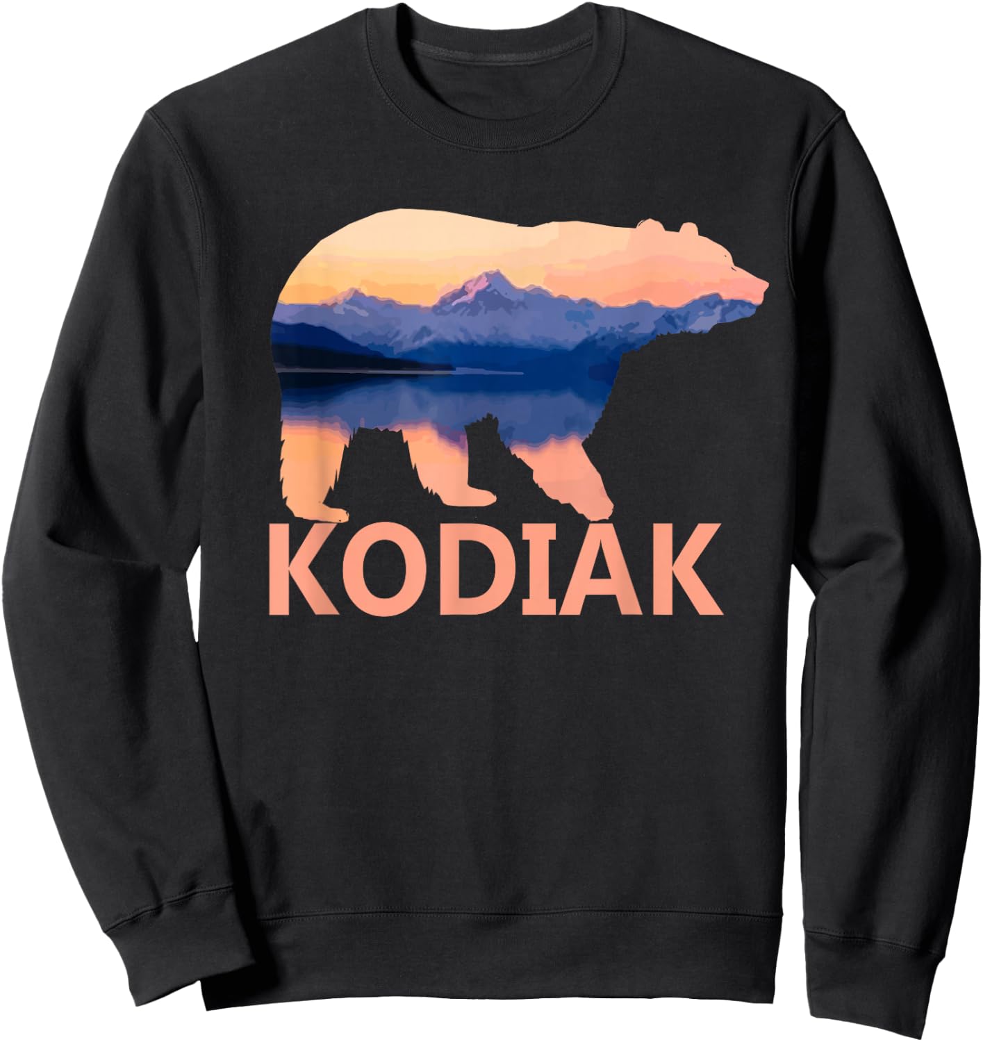 Kodiak Alaska Bear Nature Camping Outdoor Souvenir Gift Sweatshirt - Sweatshirt | Black