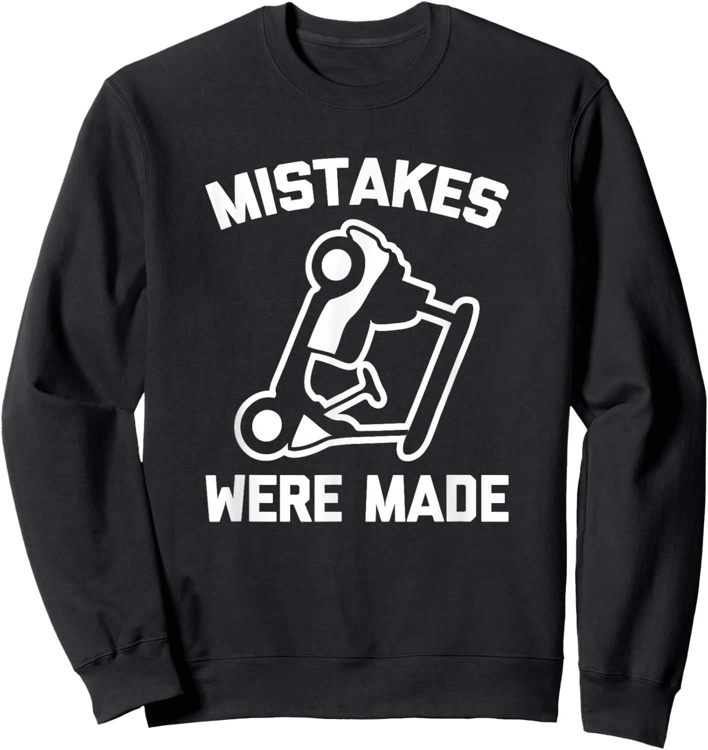 Golf Shirt: Mistakes Were Made (Golf Cart) Funny Golfing Sweatshirt - Sweatshirt | Black